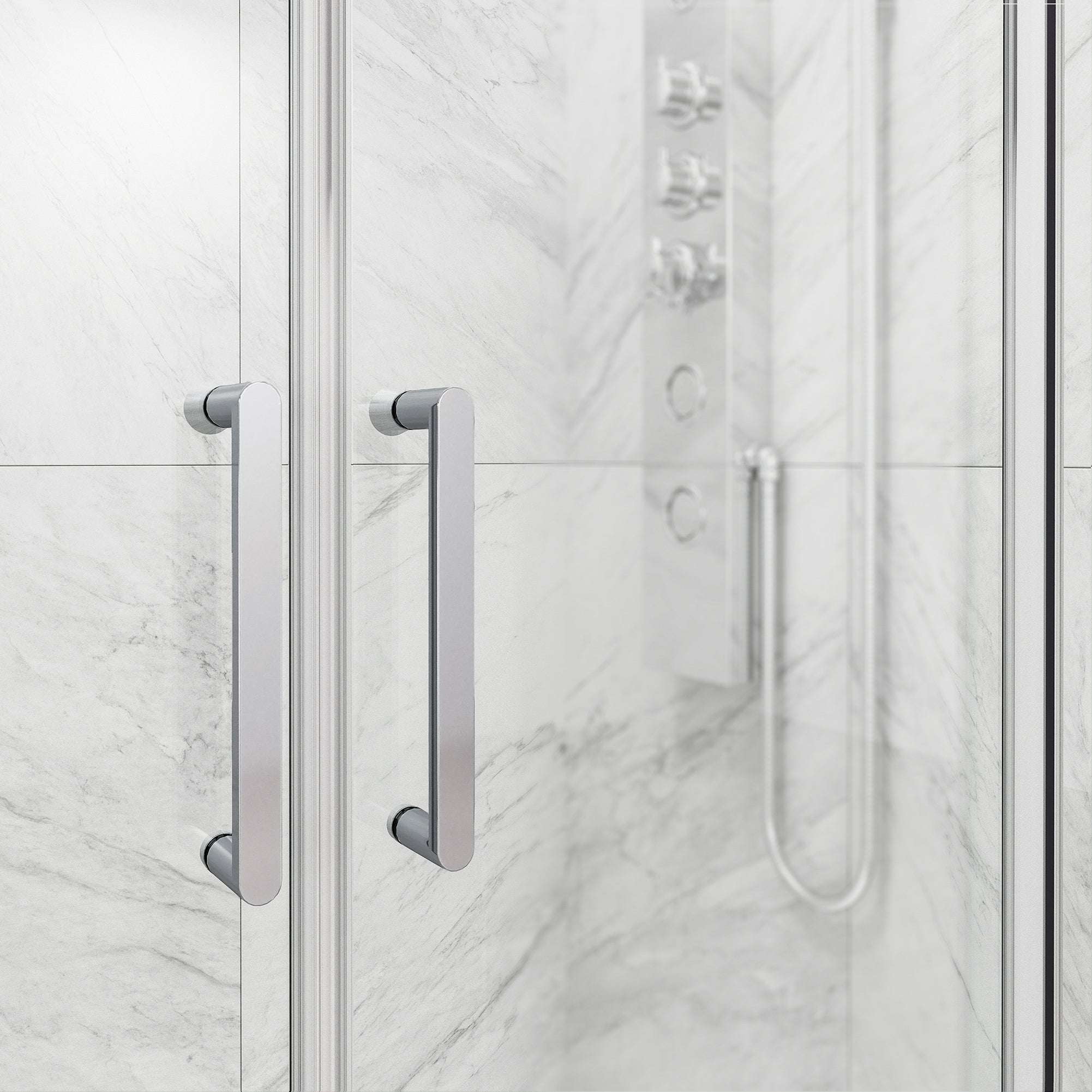 Paloma Center Opening Double Sliding Doors with Two Fixed Panels - Image 28