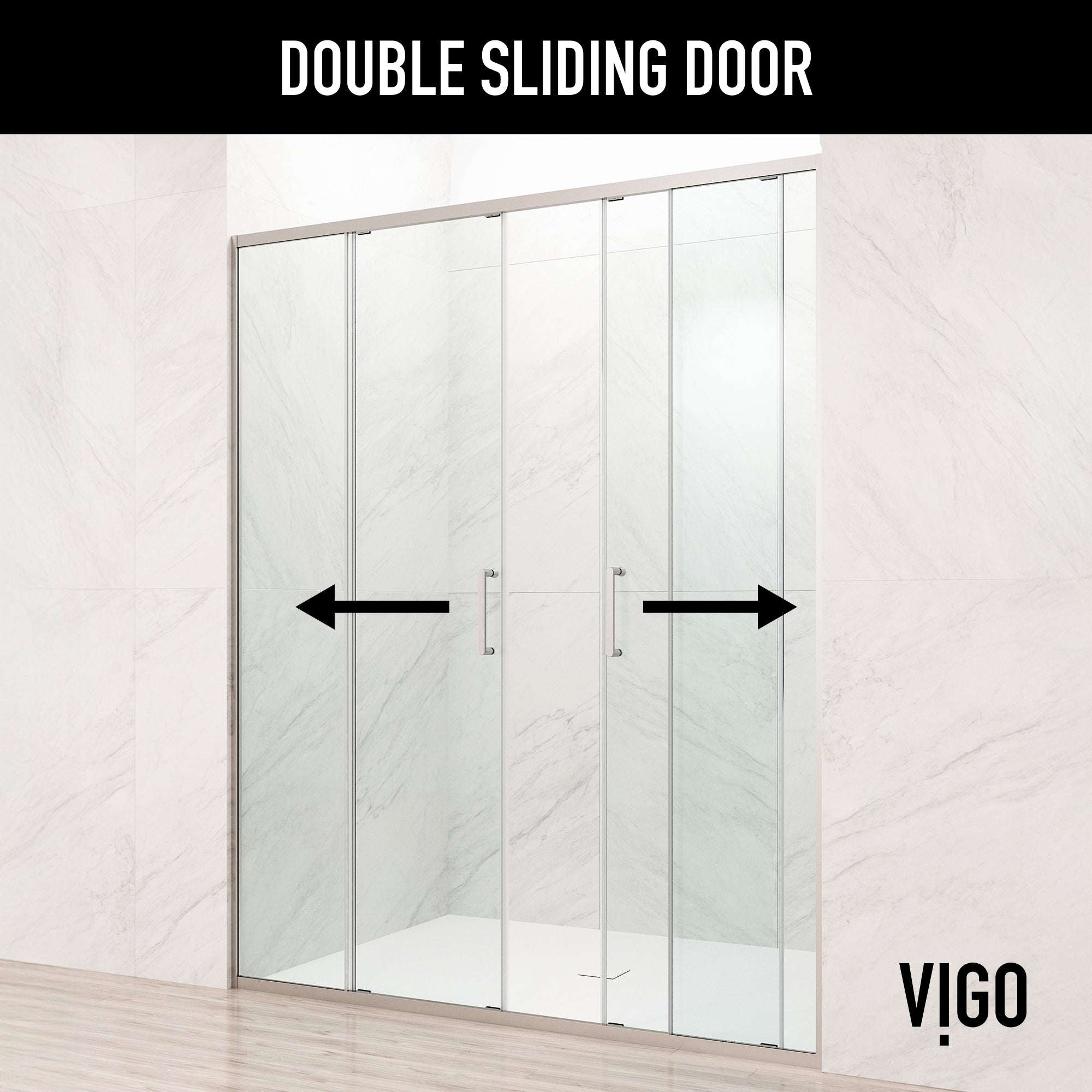 Paloma Center Opening Double Sliding Doors with Two Fixed Panels - Image 34