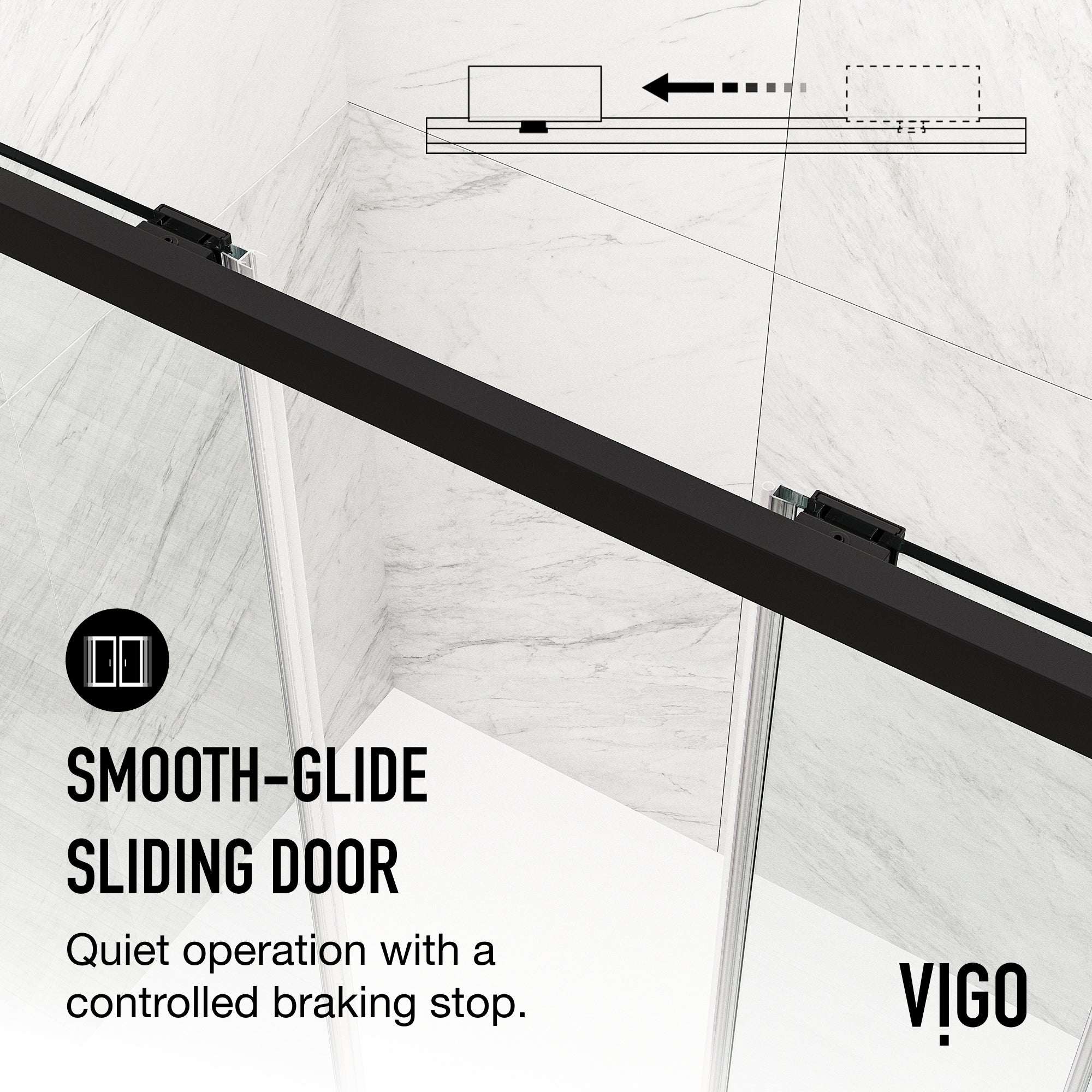 Paloma Center Opening Double Sliding Doors with Two Fixed Panels - Image 9