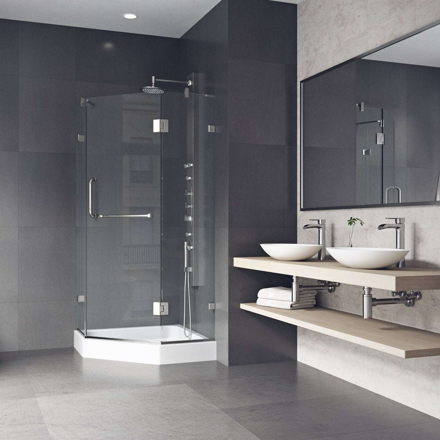 Piedmont Frameless Neo-Angle Shower Enclosure - Image 109