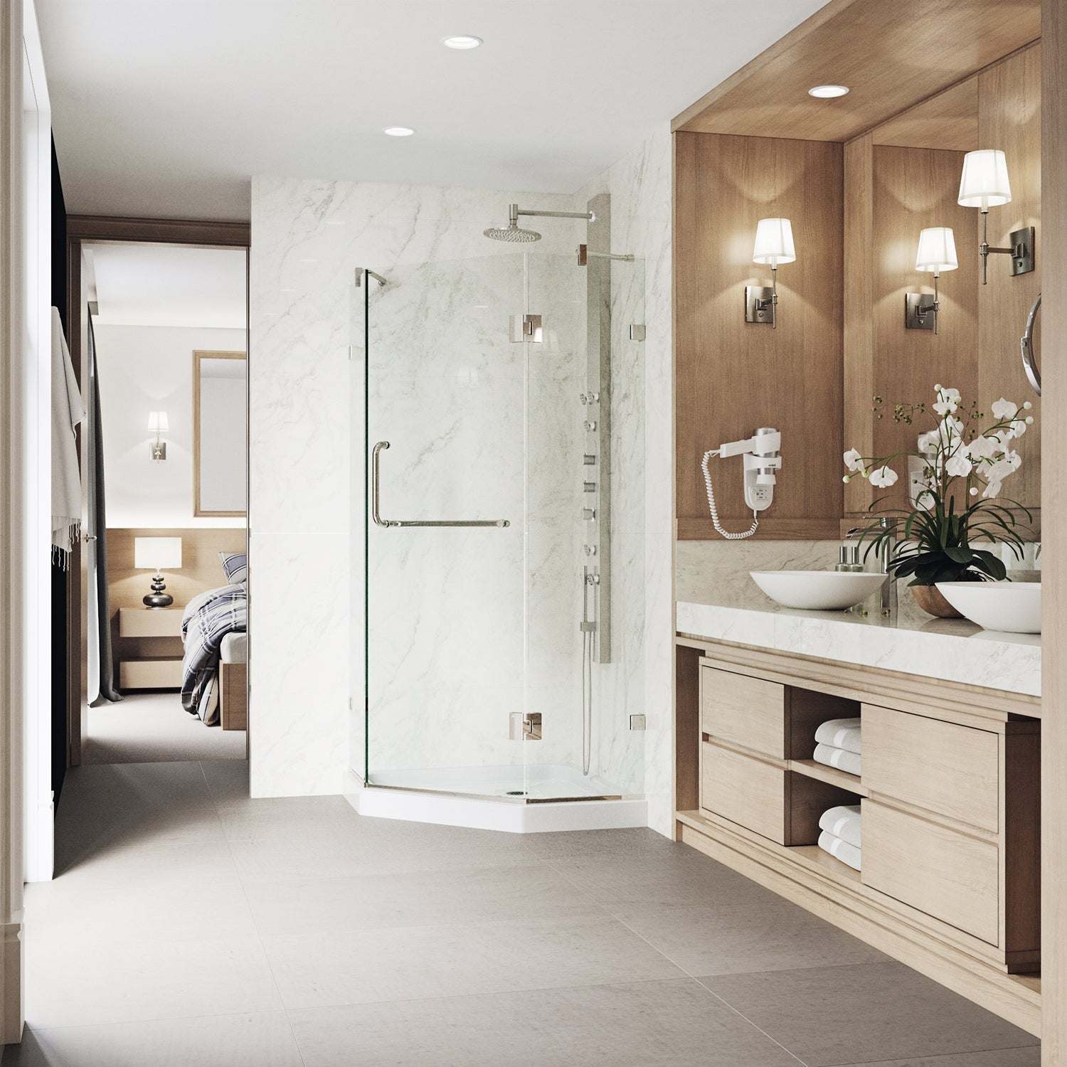 Piedmont Frameless Neo-Angle Shower Enclosure - Image 164