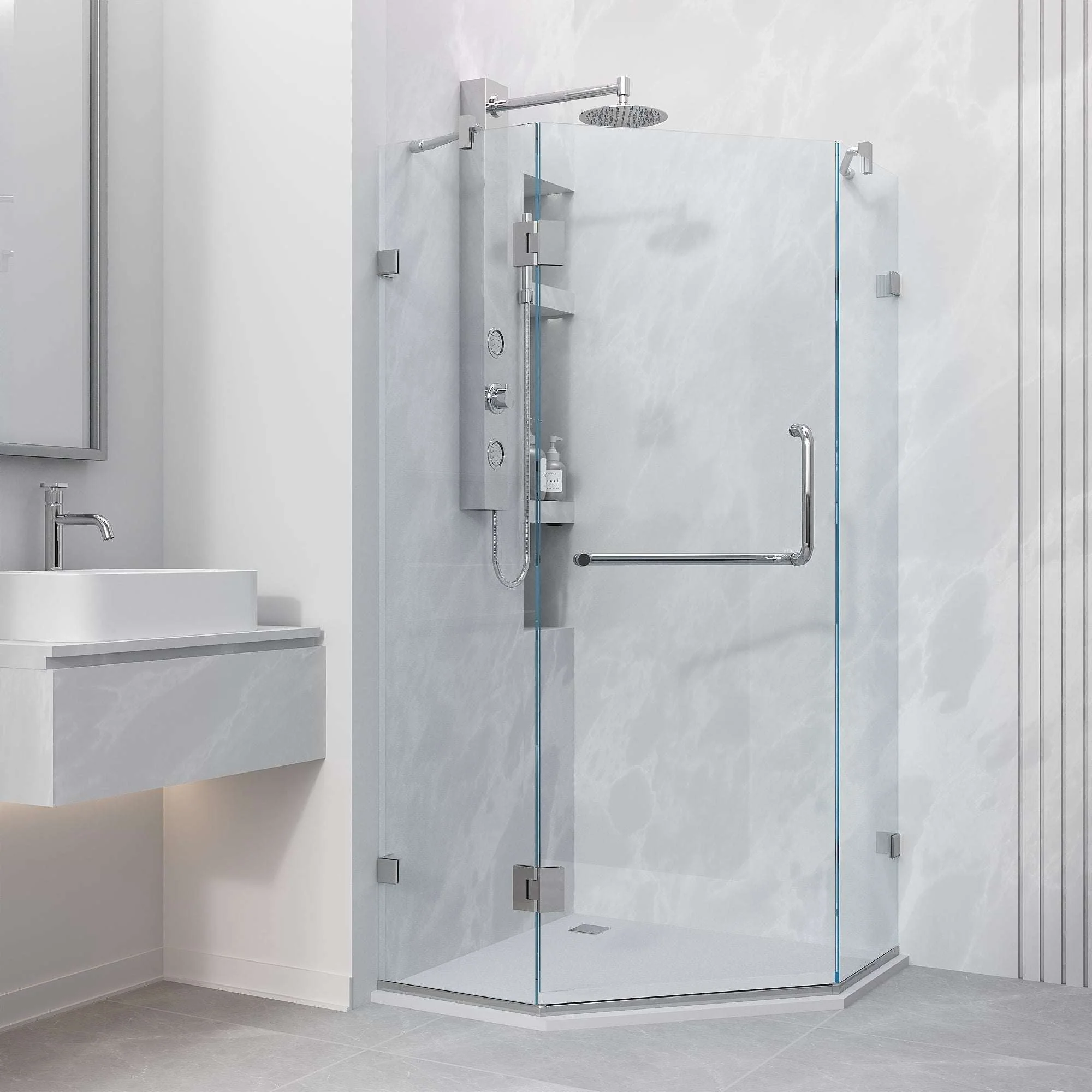 Piedmont Frameless Neo-Angle Shower Enclosure - Image 209
