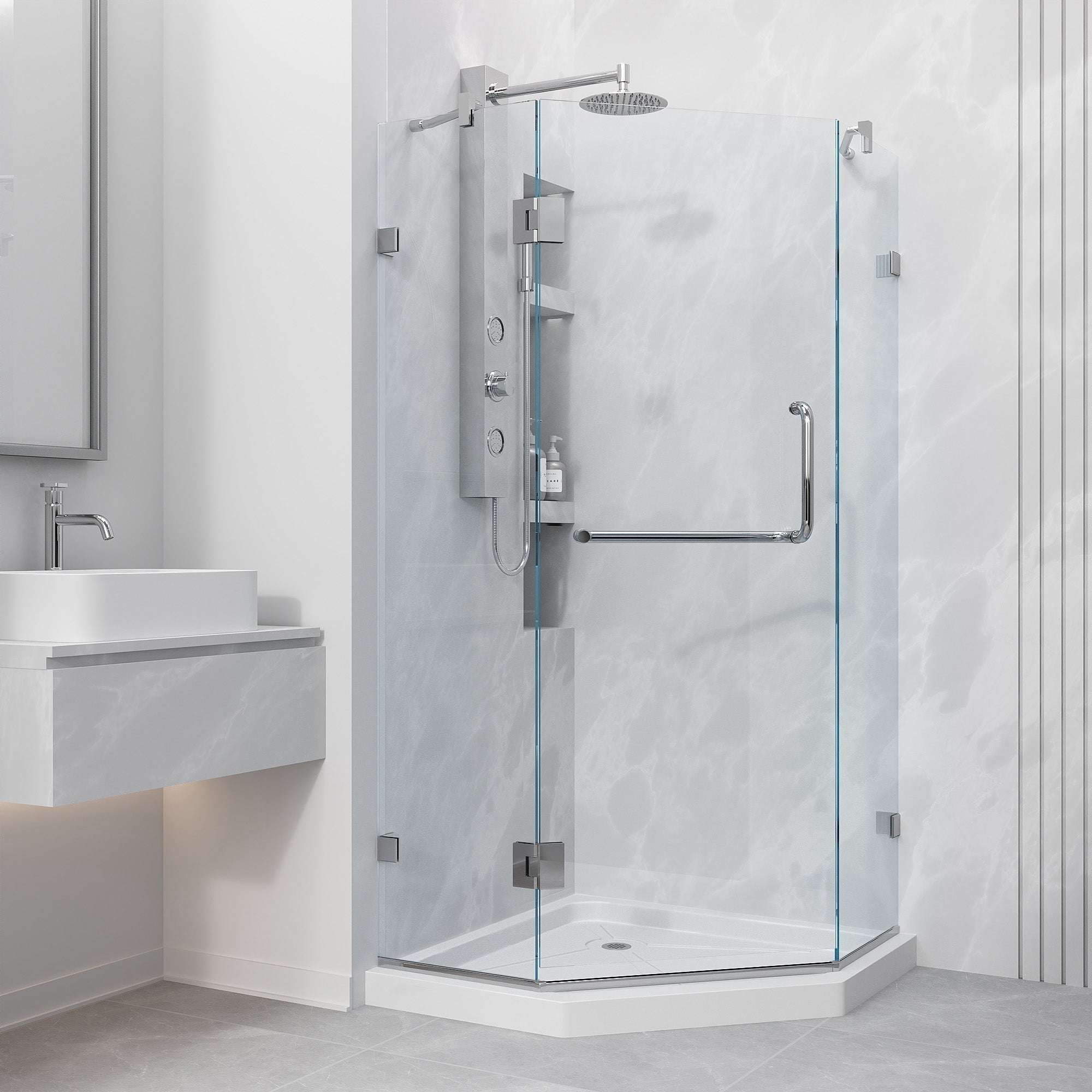 Piedmont Frameless Neo-Angle Shower Enclosure - Image 219