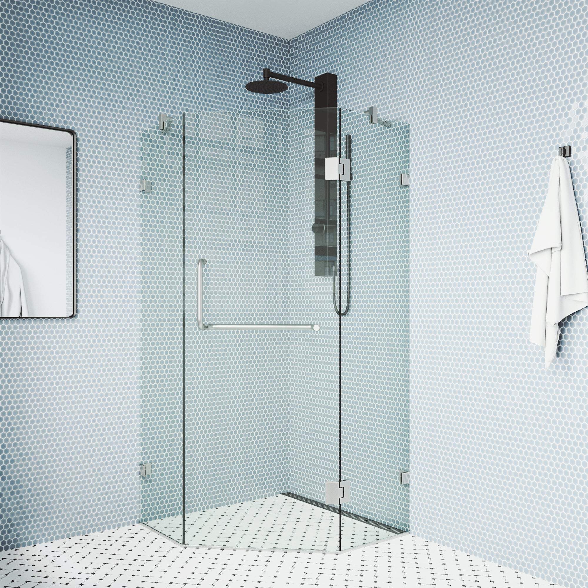 Piedmont Frameless Neo-Angle Shower Enclosure - Image 29