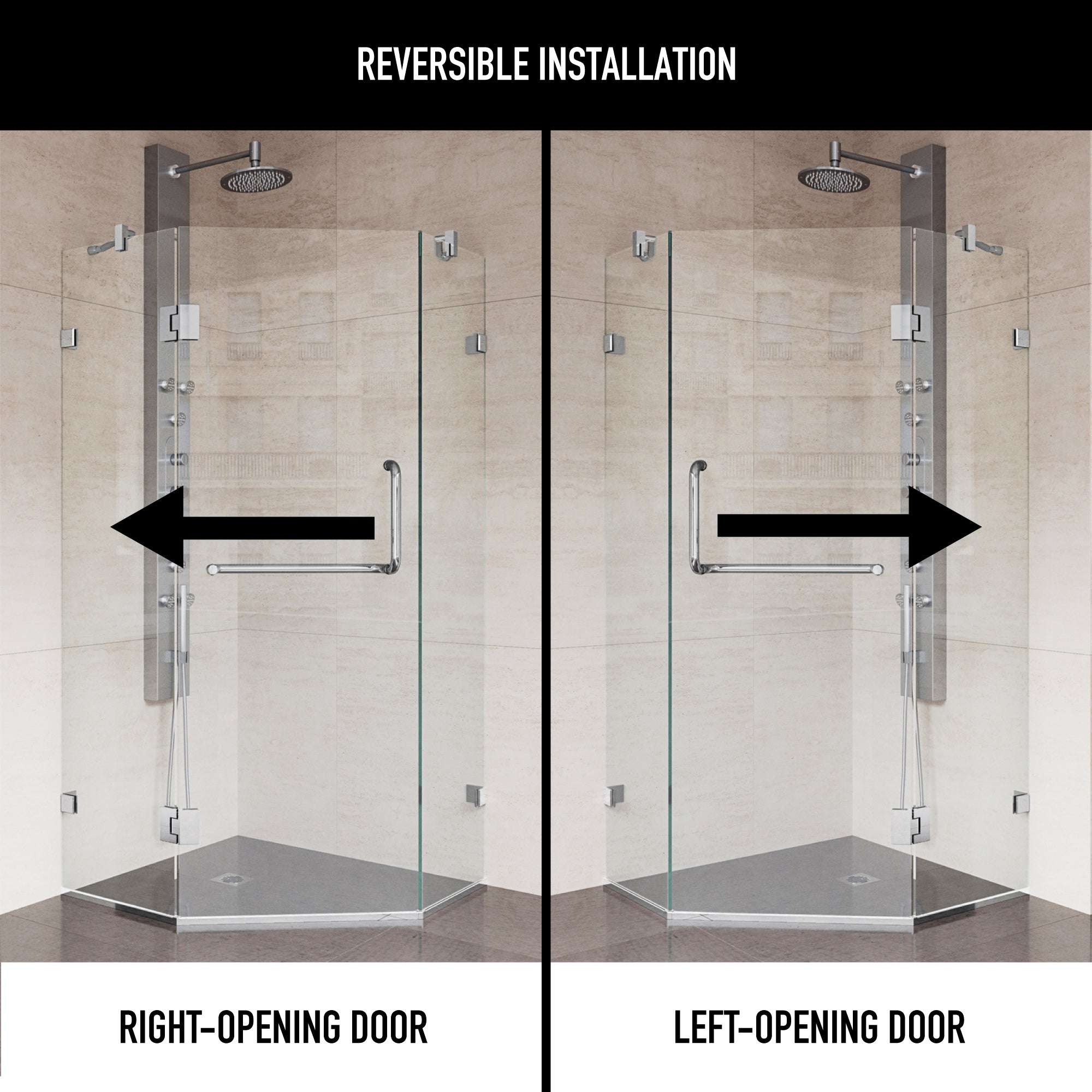 Piedmont Frameless Neo-Angle Shower Enclosure - Image 38