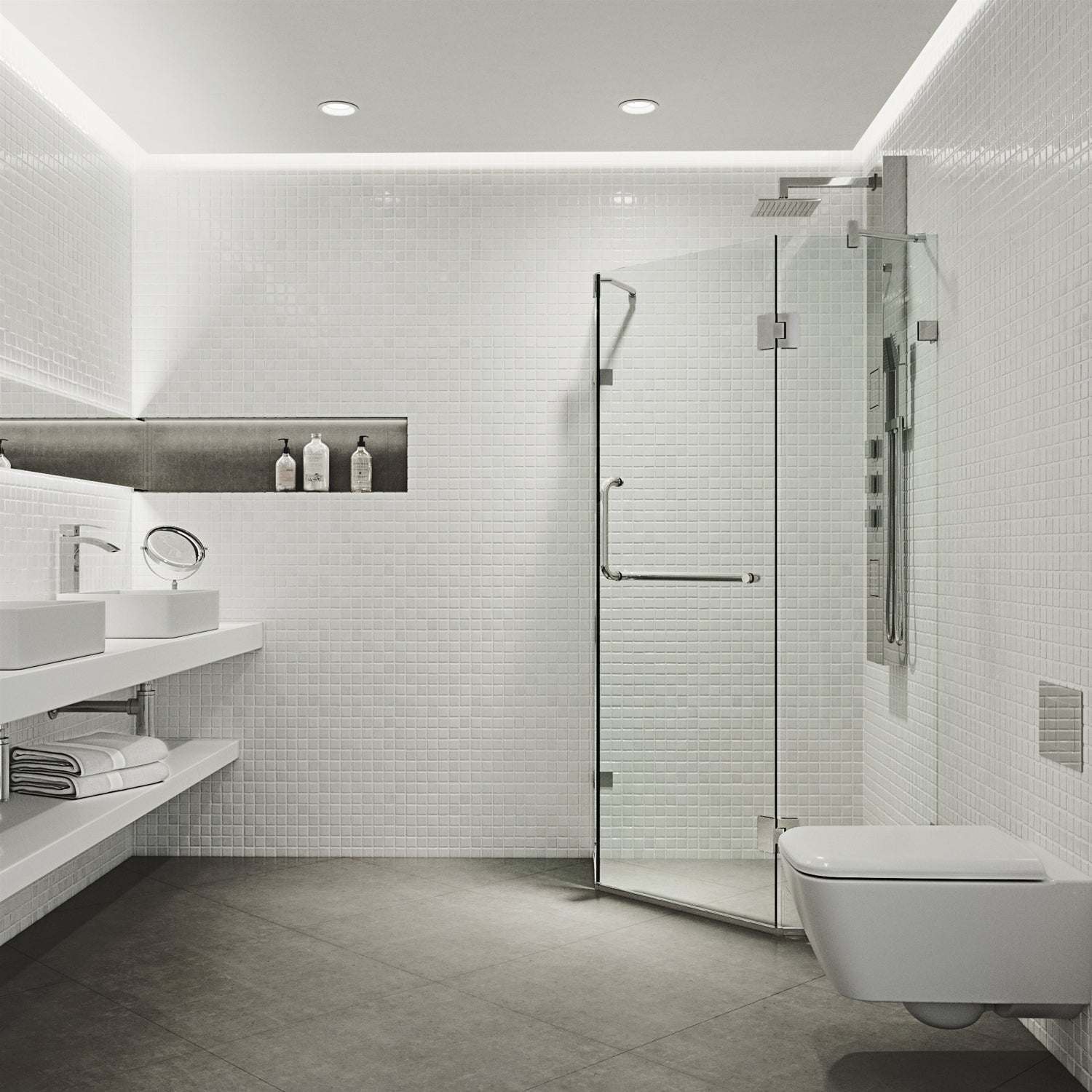Piedmont Frameless Neo-Angle Shower Enclosure - Image 40
