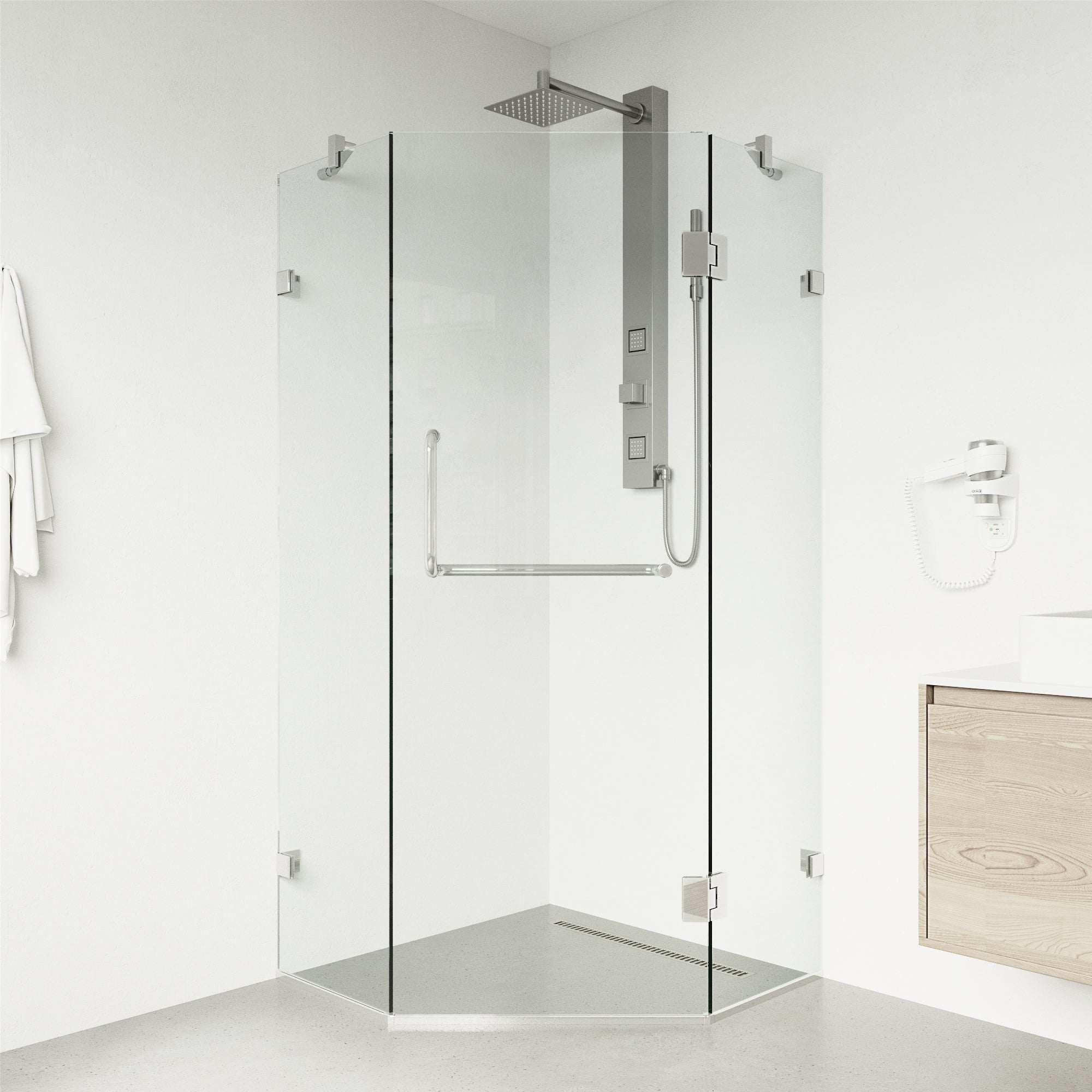 Piedmont Frameless Neo-Angle Shower Enclosure - Image 41