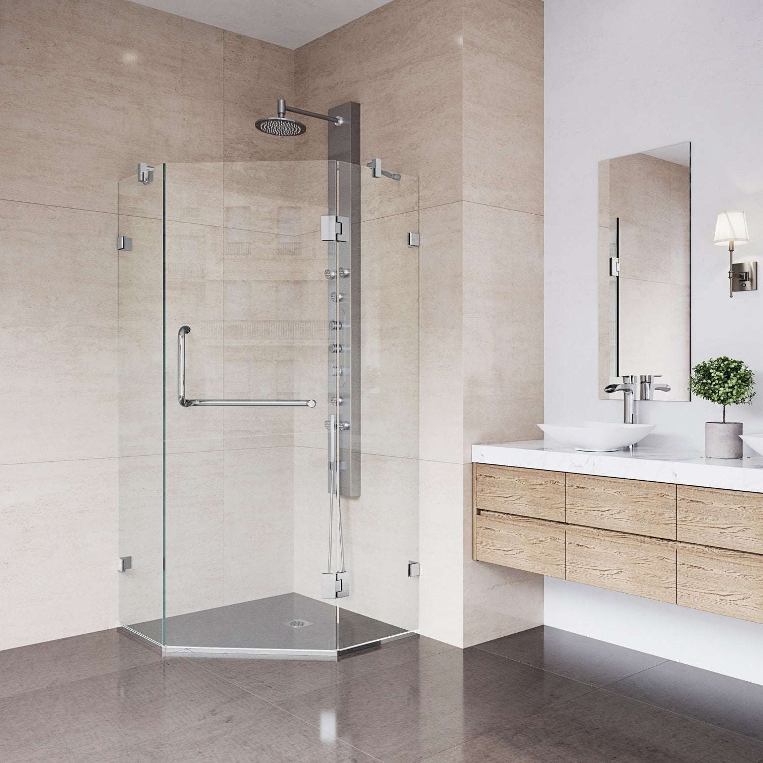 Piedmont Frameless Neo-Angle Shower Enclosure - Image 54