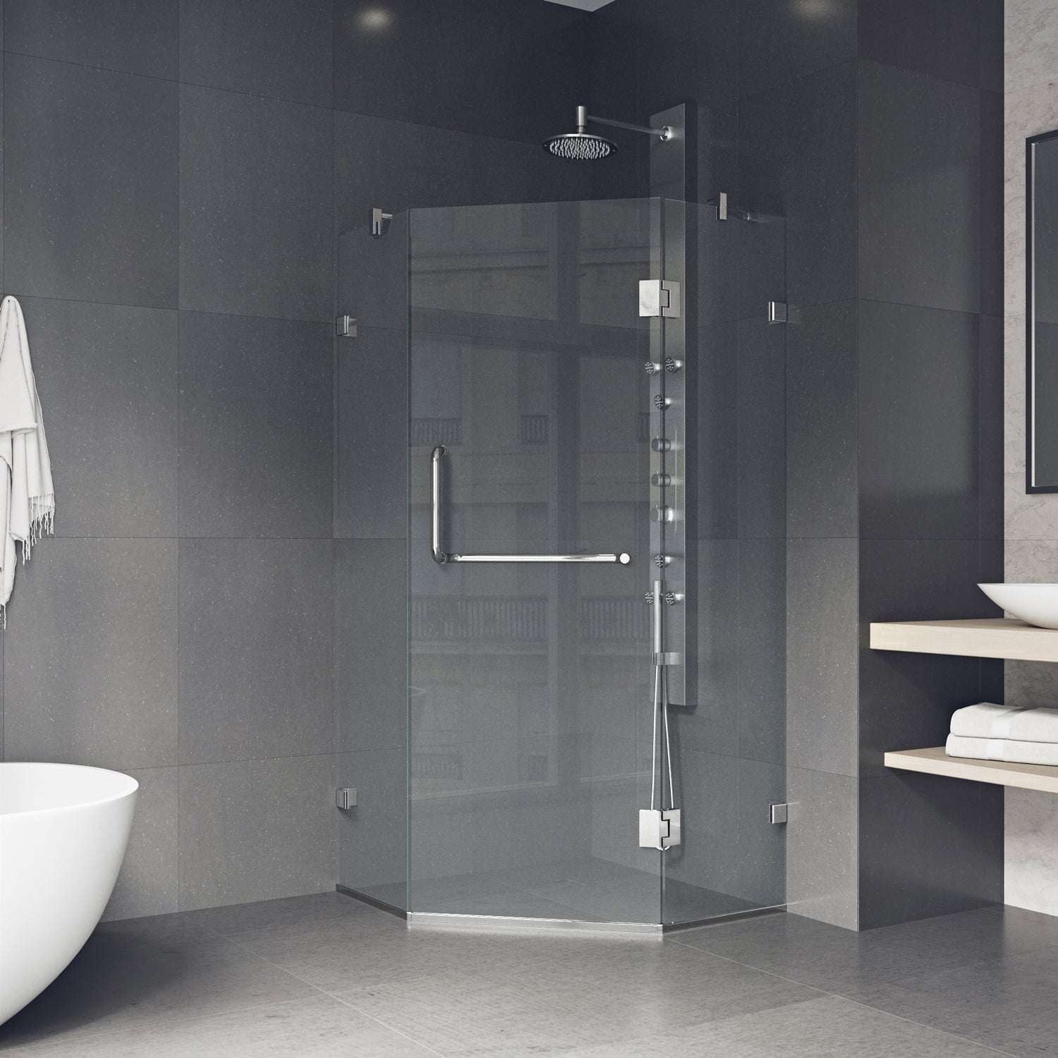 Piedmont Frameless Neo-Angle Shower Enclosure - Image 67