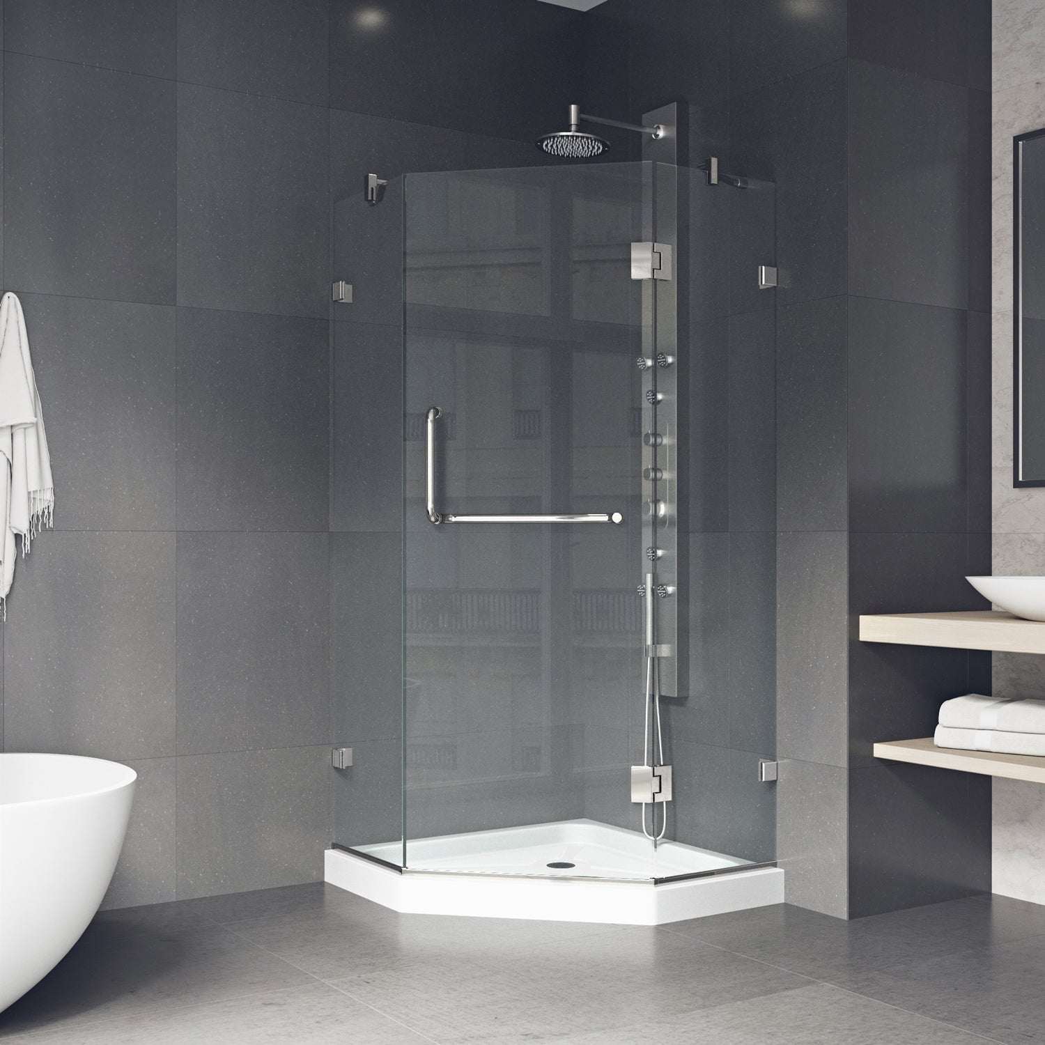 Piedmont Frameless Neo-Angle Shower Enclosure - Image 75