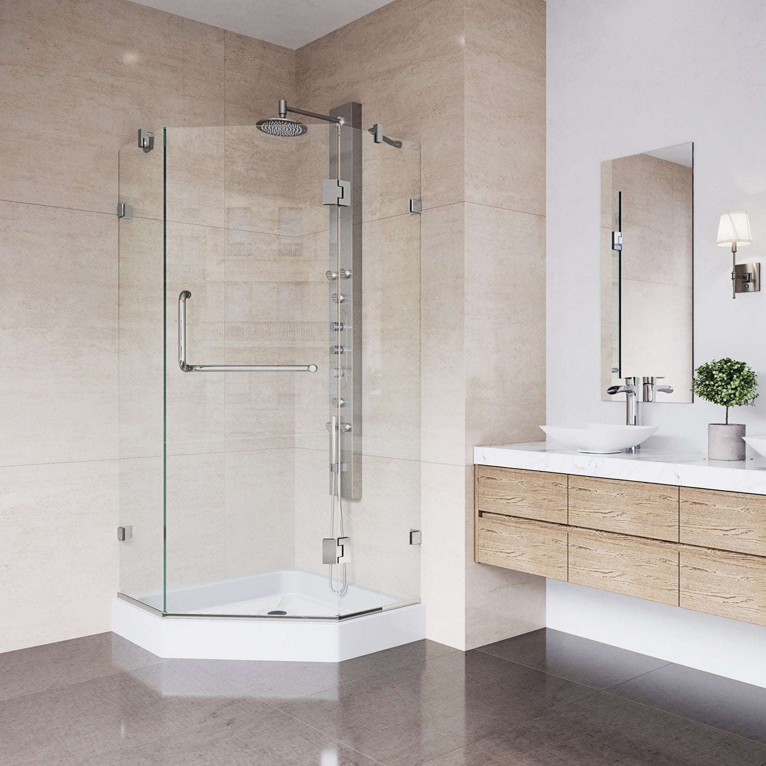Piedmont Frameless Neo-Angle Shower Enclosure - Image 86