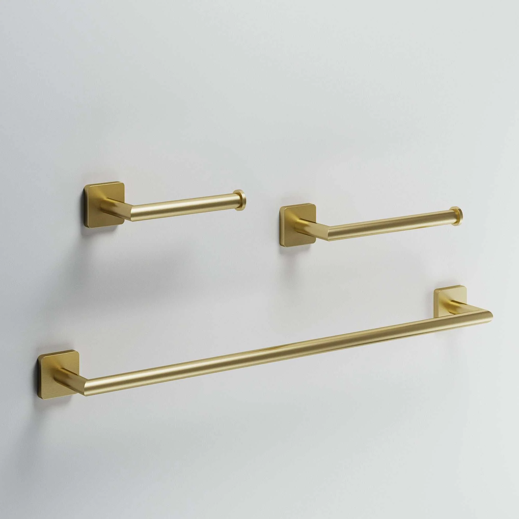 Satro 3-Piece Bath Hardware Set with 24 in. Towel Bar, Toilet Paper Holder, Hand Towel Holder - Image 13
