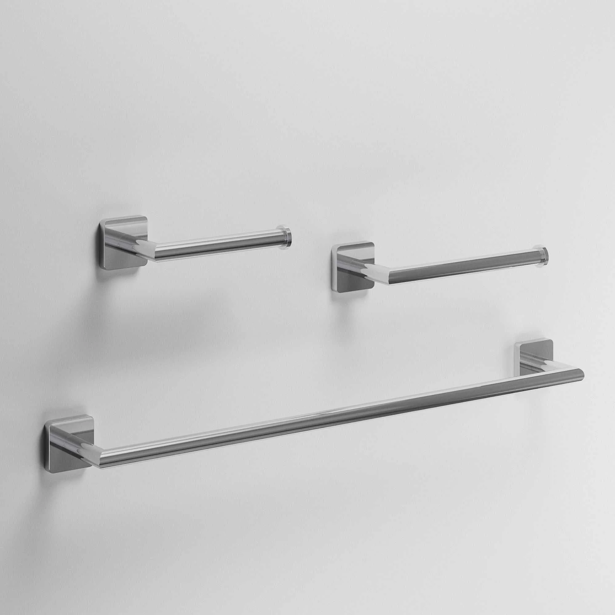 Satro 3-Piece Bath Hardware Set with 24 in. Towel Bar, Toilet Paper Holder, Hand Towel Holder - Image 25