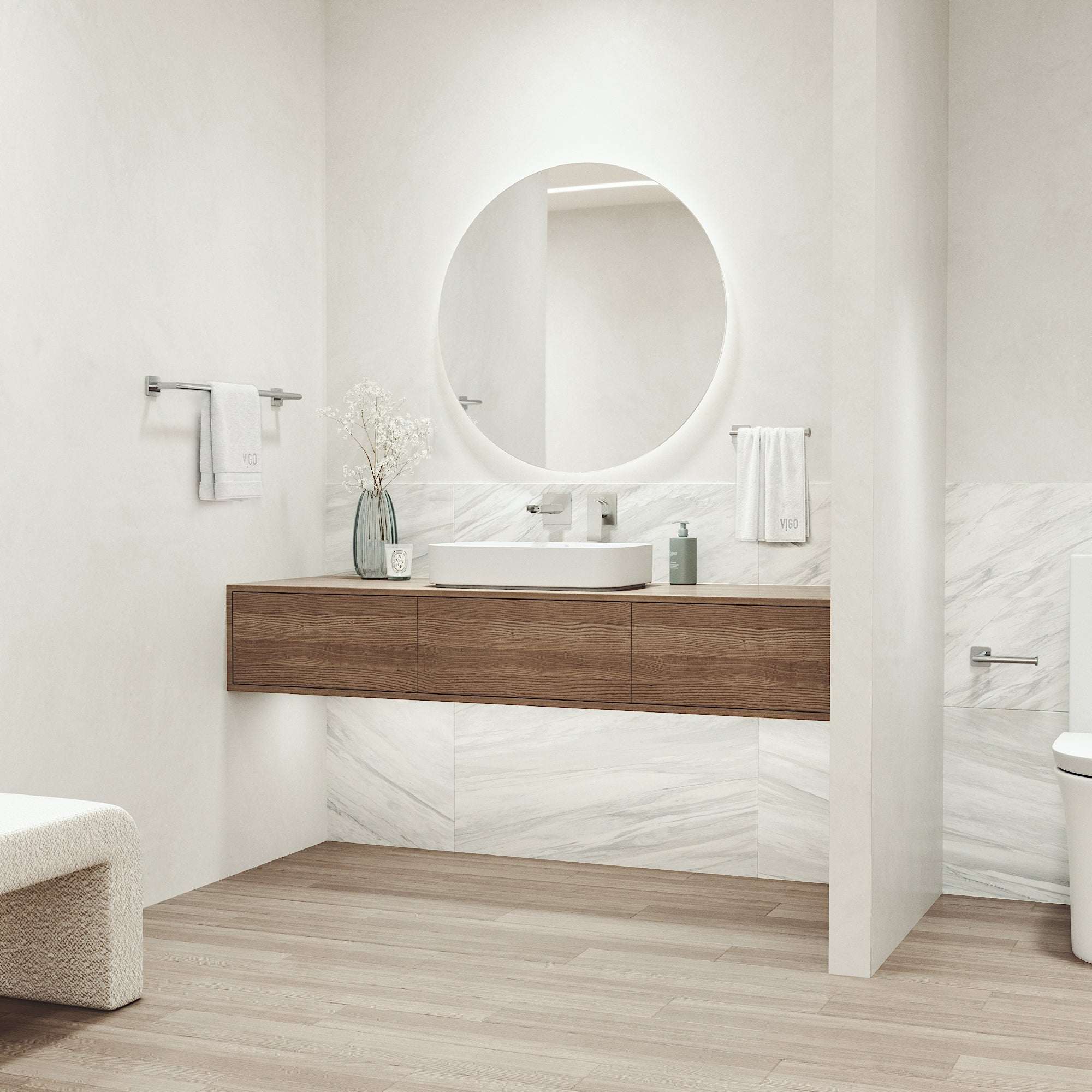 Satro 3-Piece Bath Hardware Set with 24 in. Towel Bar, Toilet Paper Holder, Hand Towel Holder - Image 26