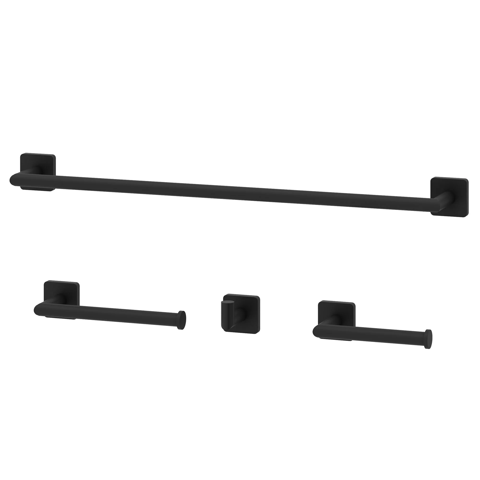 Satro 4-Piece Bath Hardware Set with 24 in. Towel Bar, Toilet Paper Holder, Hand Towel Holder, Hook - Image 13