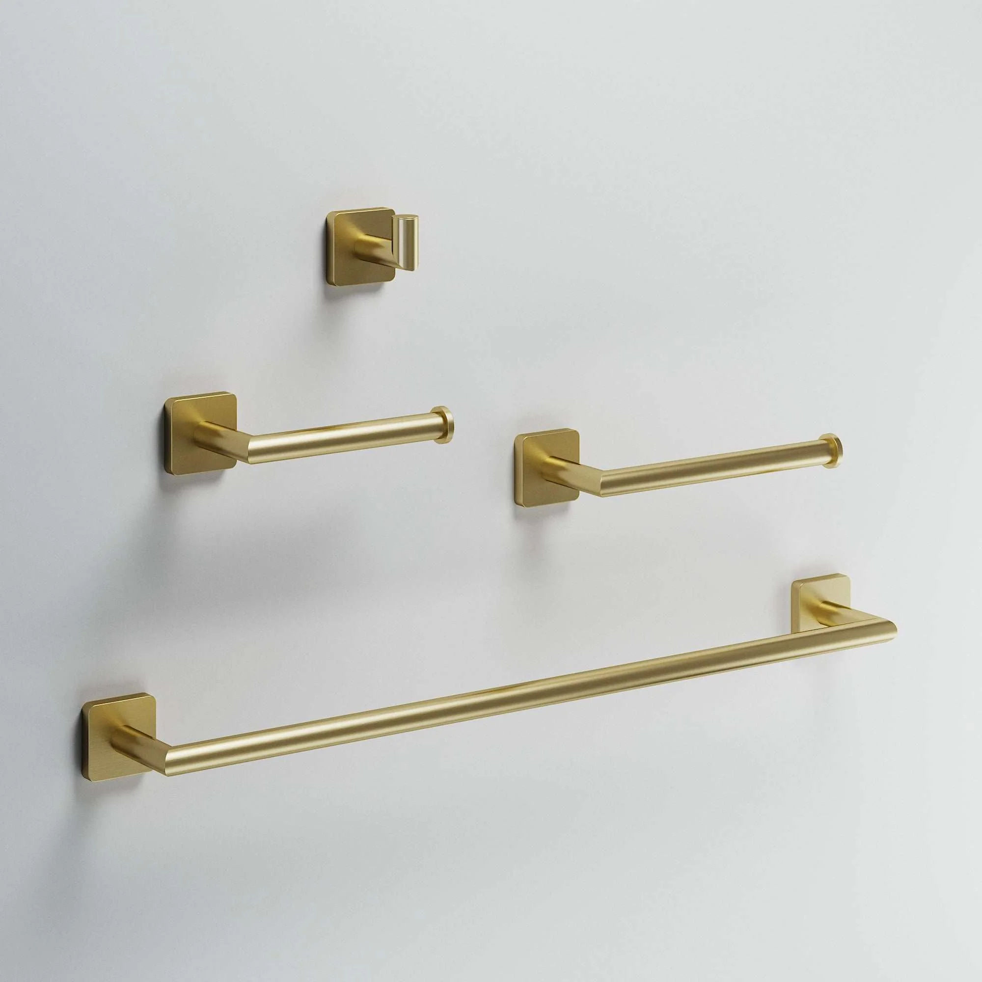 Satro 4-Piece Bath Hardware Set with 24 in. Towel Bar, Toilet Paper Holder, Hand Towel Holder, Hook - Image 27