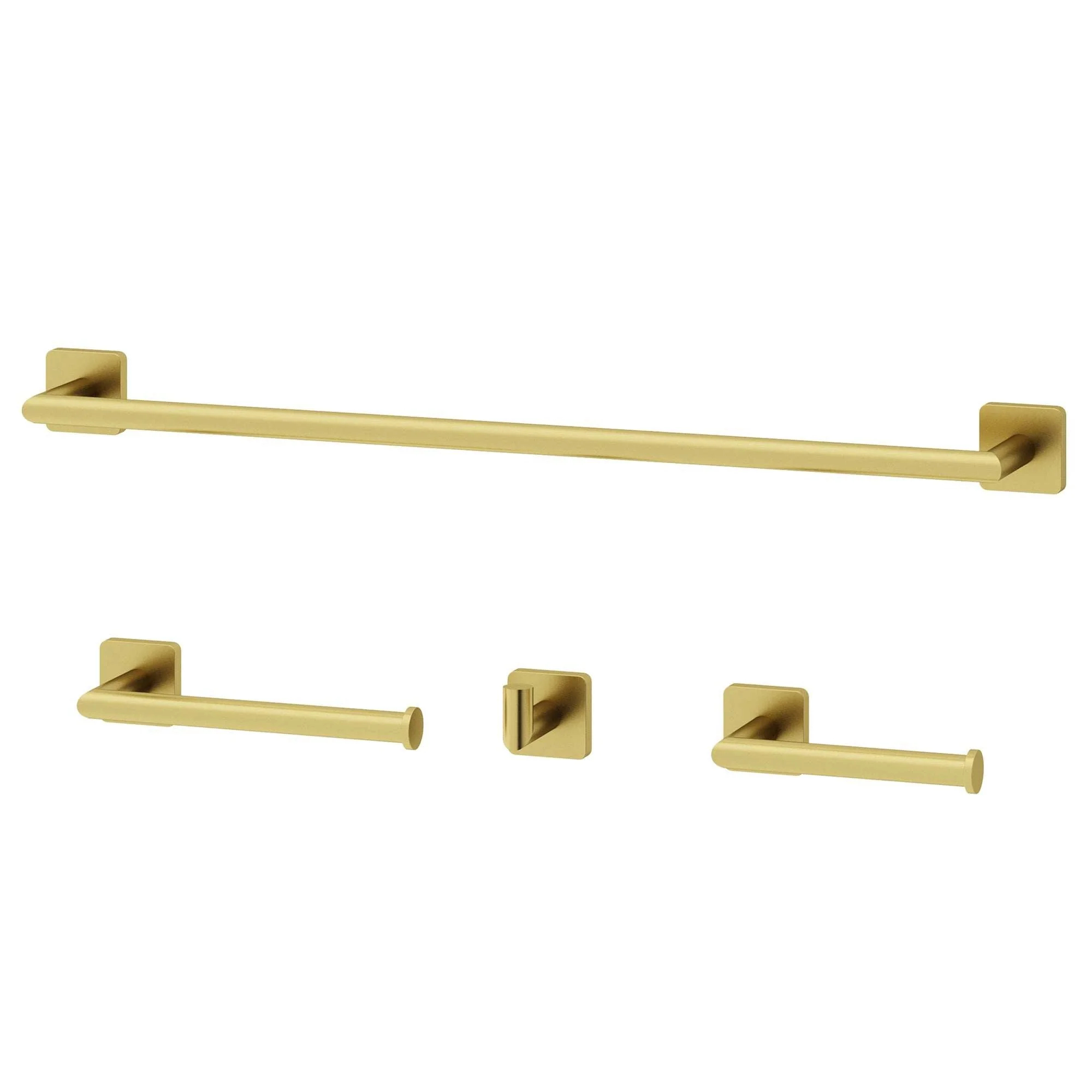 Satro 4-Piece Bath Hardware Set with 24 in. Towel Bar, Toilet Paper Holder, Hand Towel Holder, Hook - Image 39