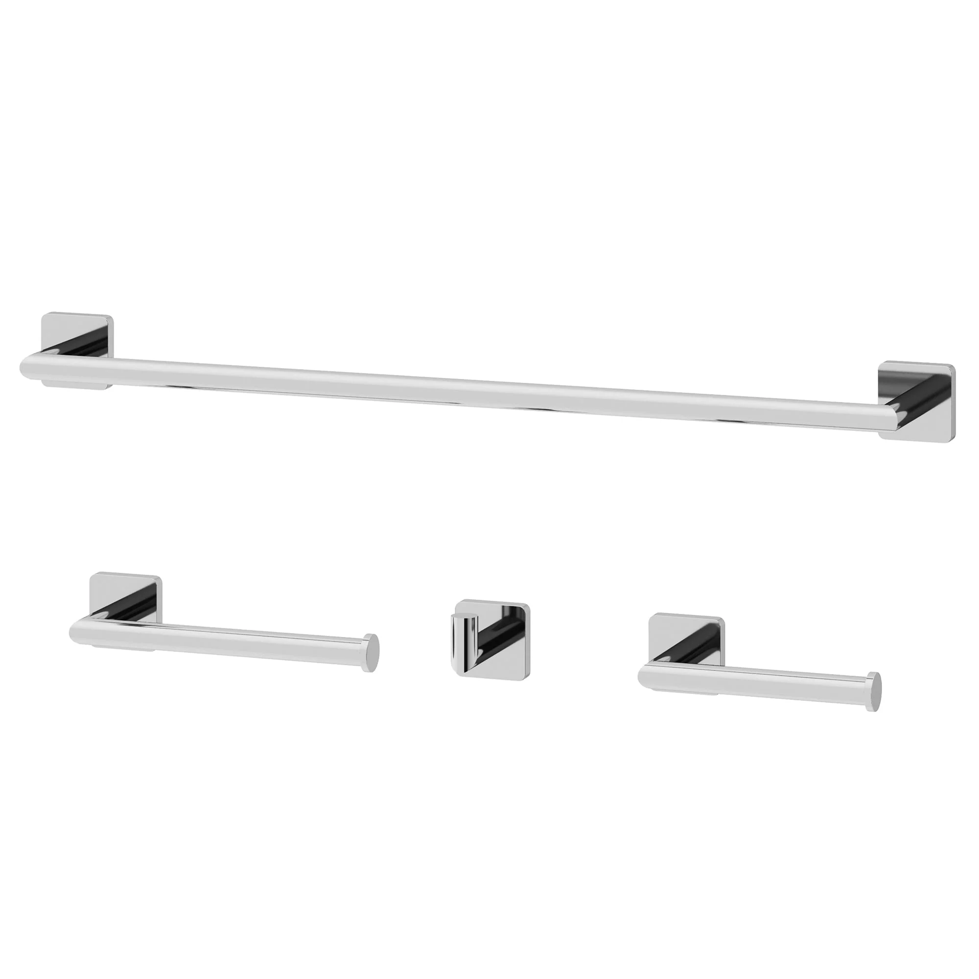 Satro 4-Piece Bath Hardware Set with 24 in. Towel Bar, Toilet Paper Holder, Hand Towel Holder, Hook - Image 52