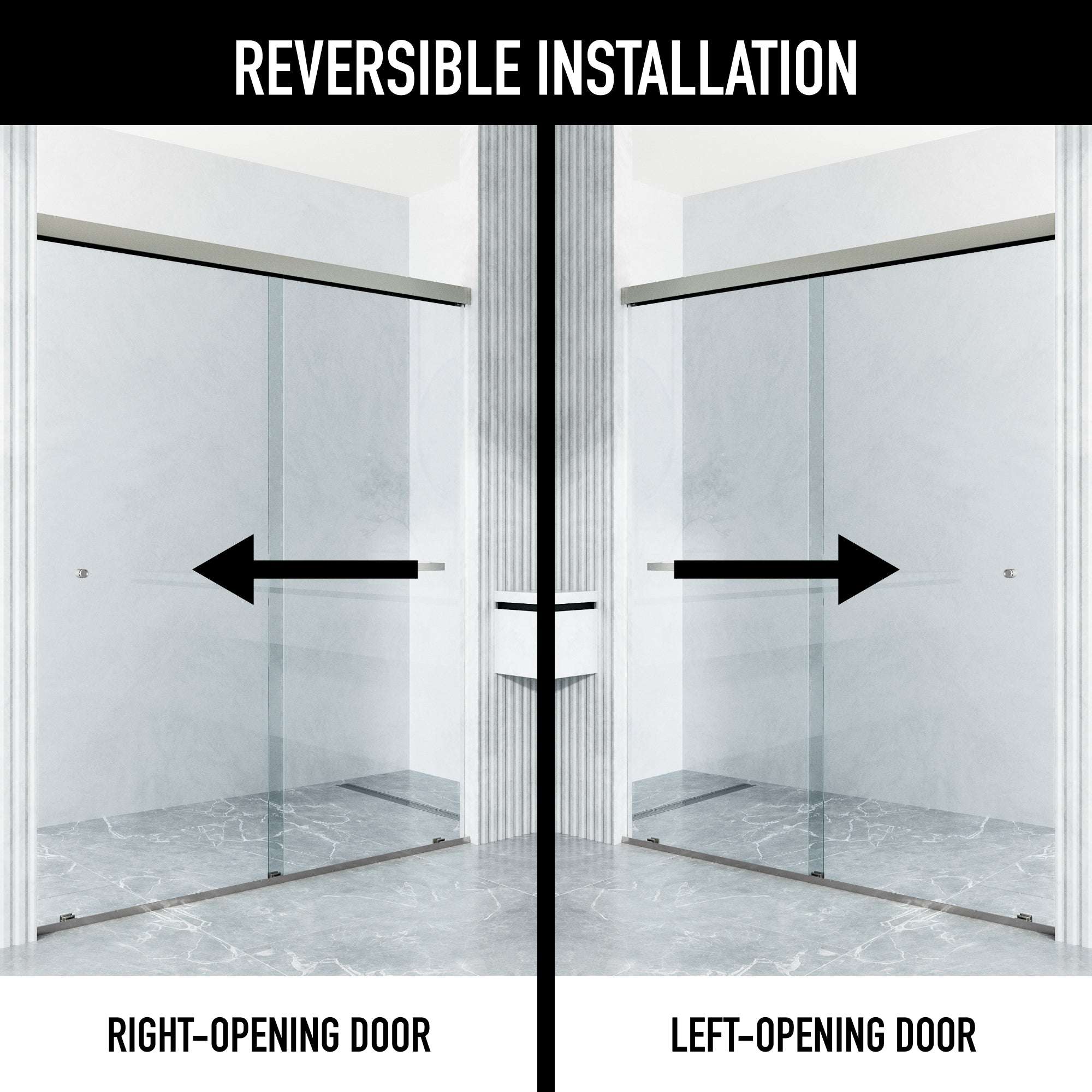 Satro E-Class Semi-Frameless Double-Sliding Shower Door - Image 21