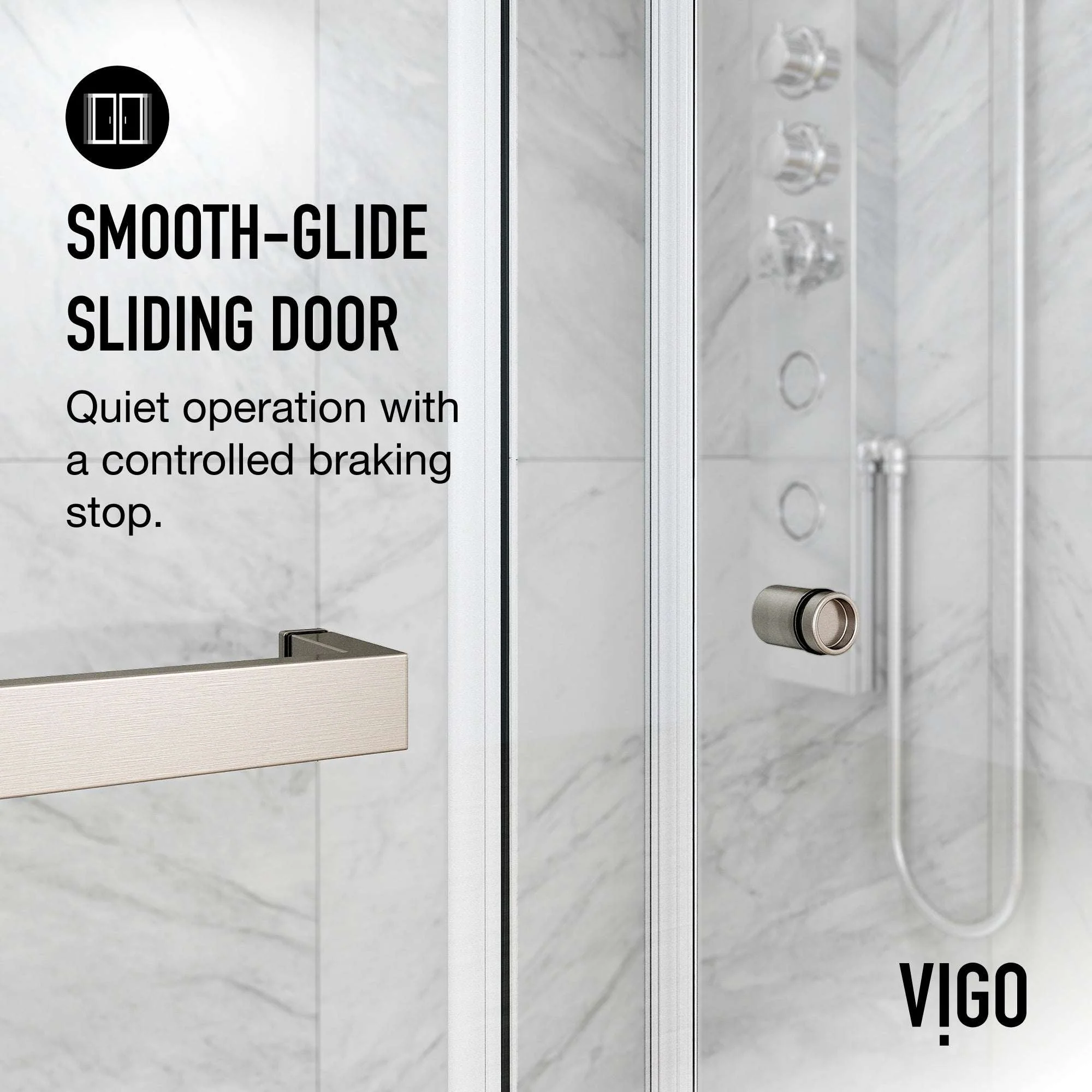 Satro E-Class Semi-Frameless Double-Sliding Shower Door - Image 24