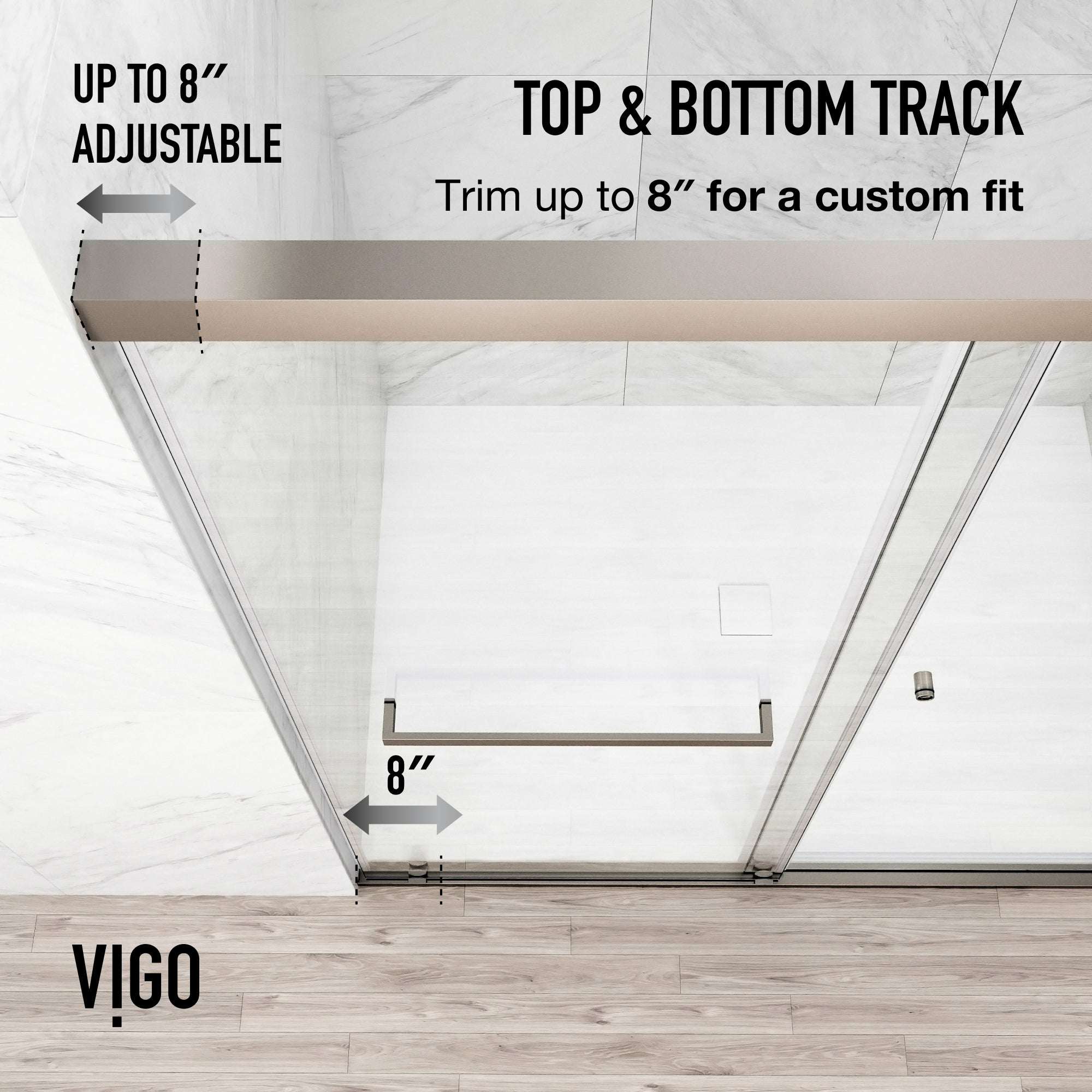 Satro E-Class Semi-Frameless Double-Sliding Shower Door - Image 25