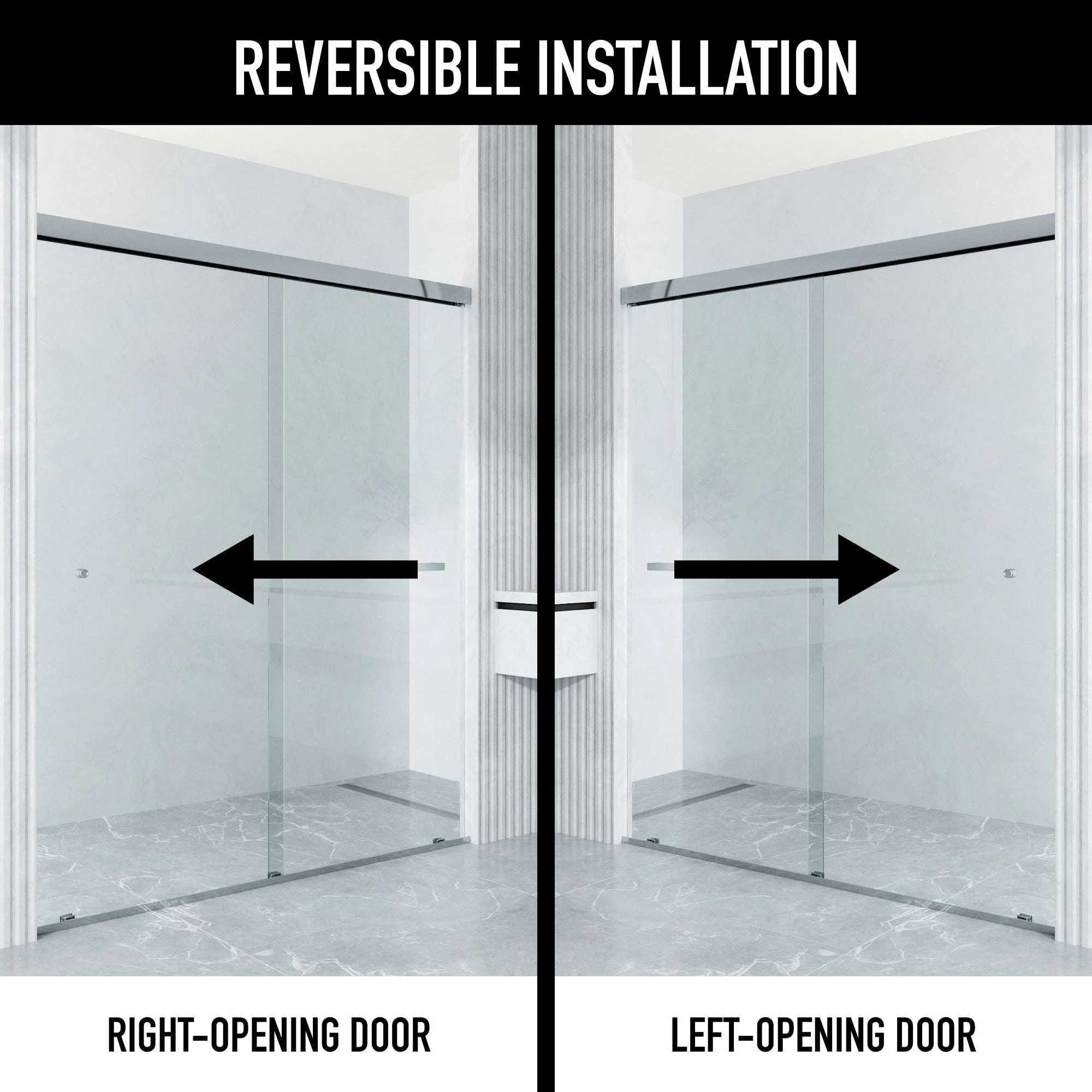 Satro E-Class Semi-Frameless Double-Sliding Shower Door - Image 37