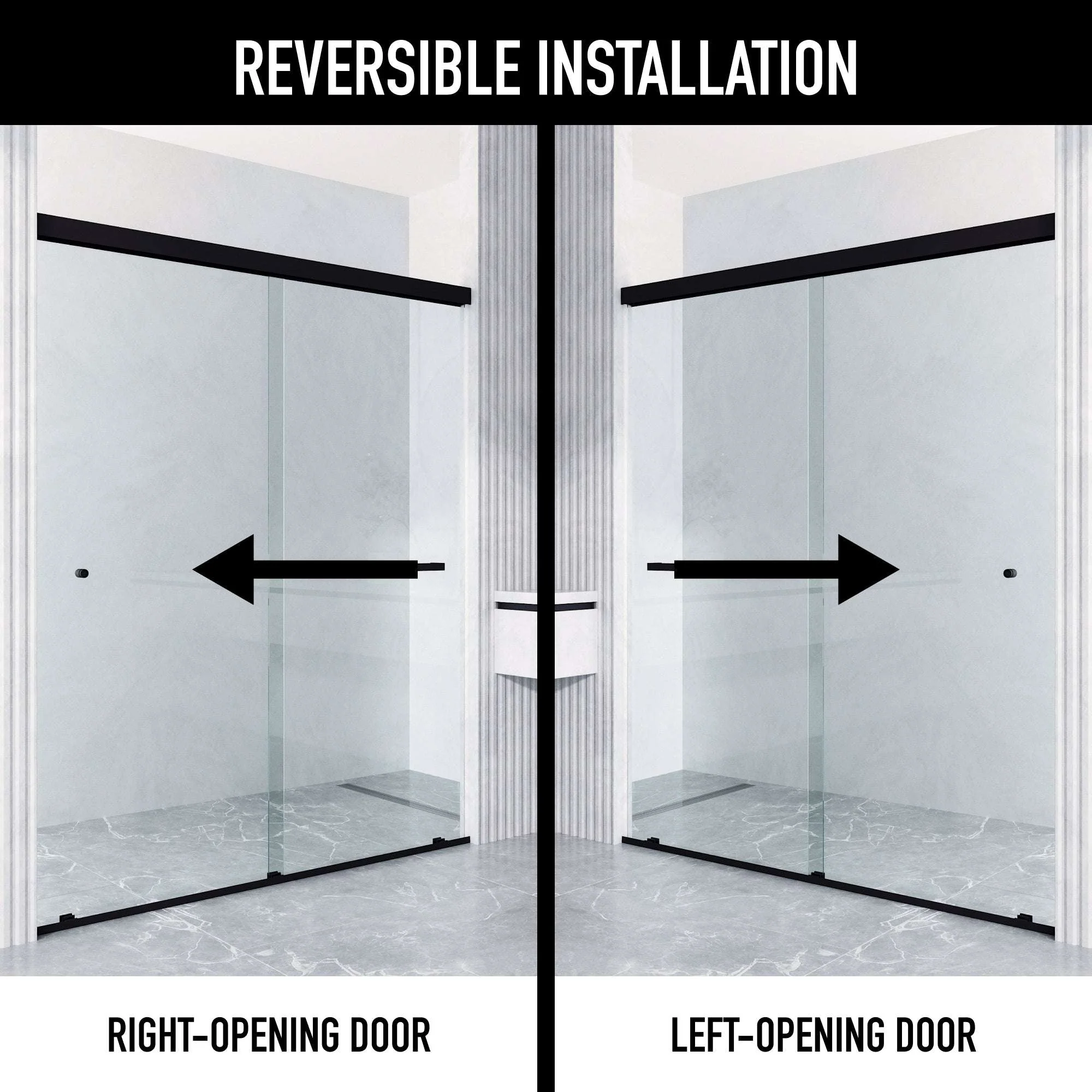 Satro E-Class Semi-Frameless Double-Sliding Shower Door - Image 6