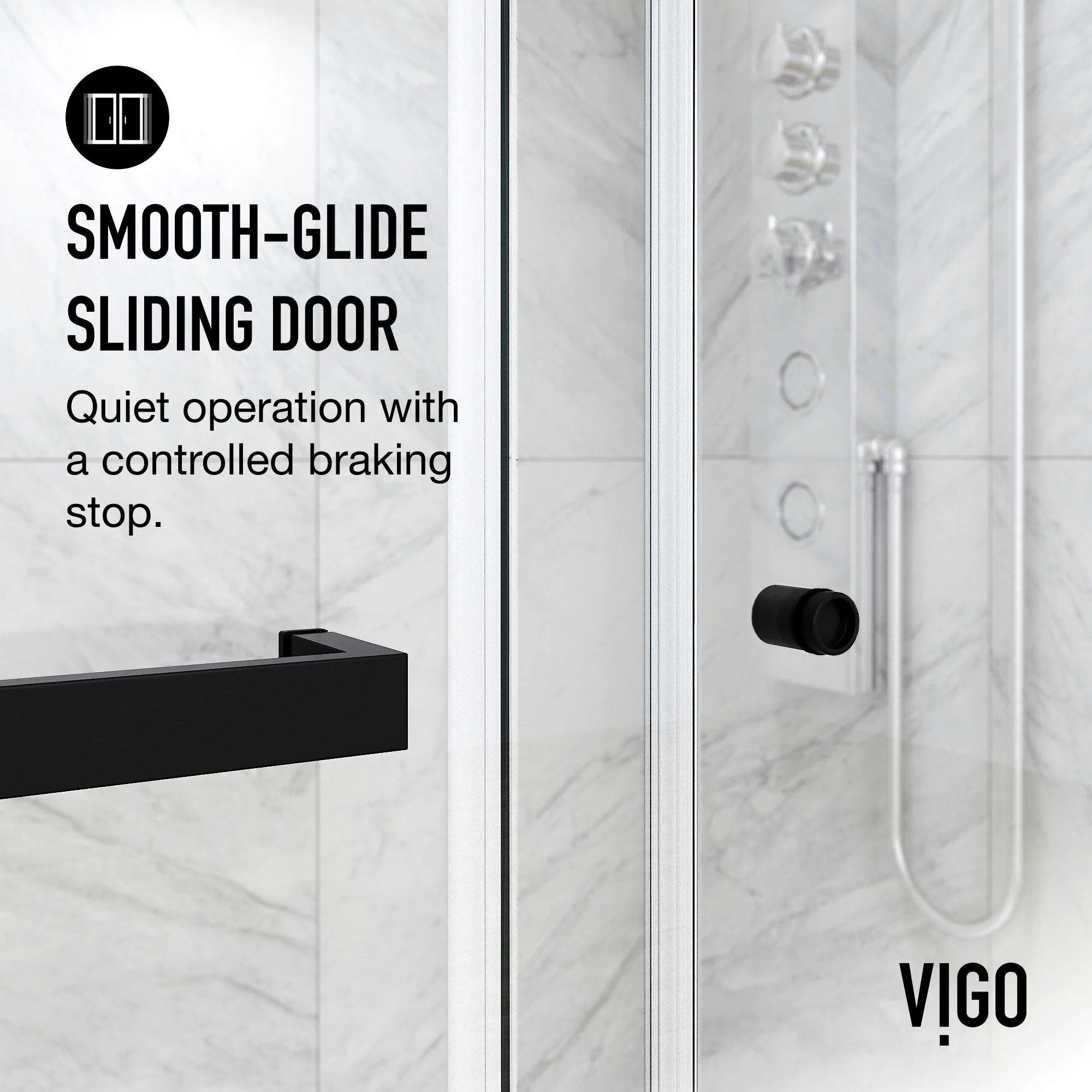 Satro E-Class Semi-Frameless Double-Sliding Shower Door - Image 9