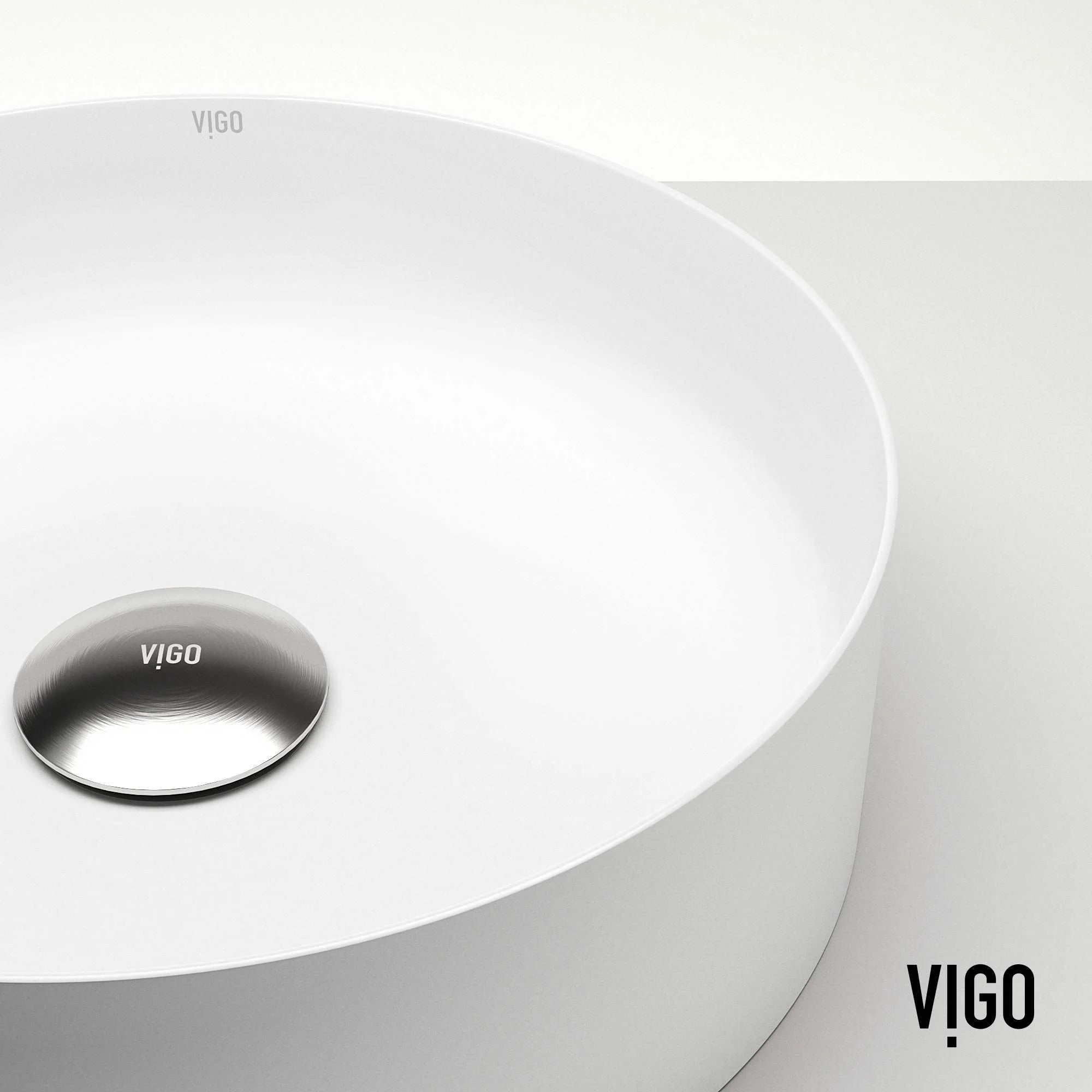 UltraThin™ Modern White Matte Stone™ 14 in. Round Vessel Bathroom Sink - Image 13