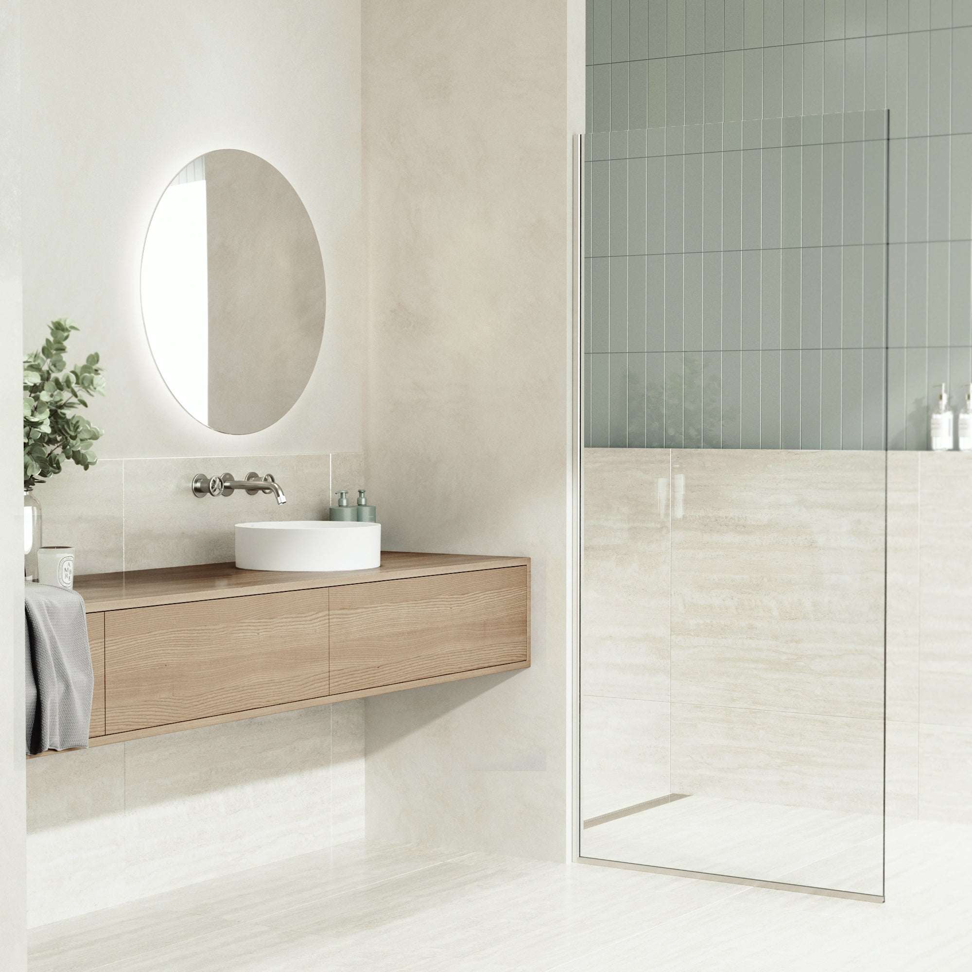 UltraThin™ Modern White Matte Stone™ 14 in. Round Vessel Bathroom Sink - Image 5