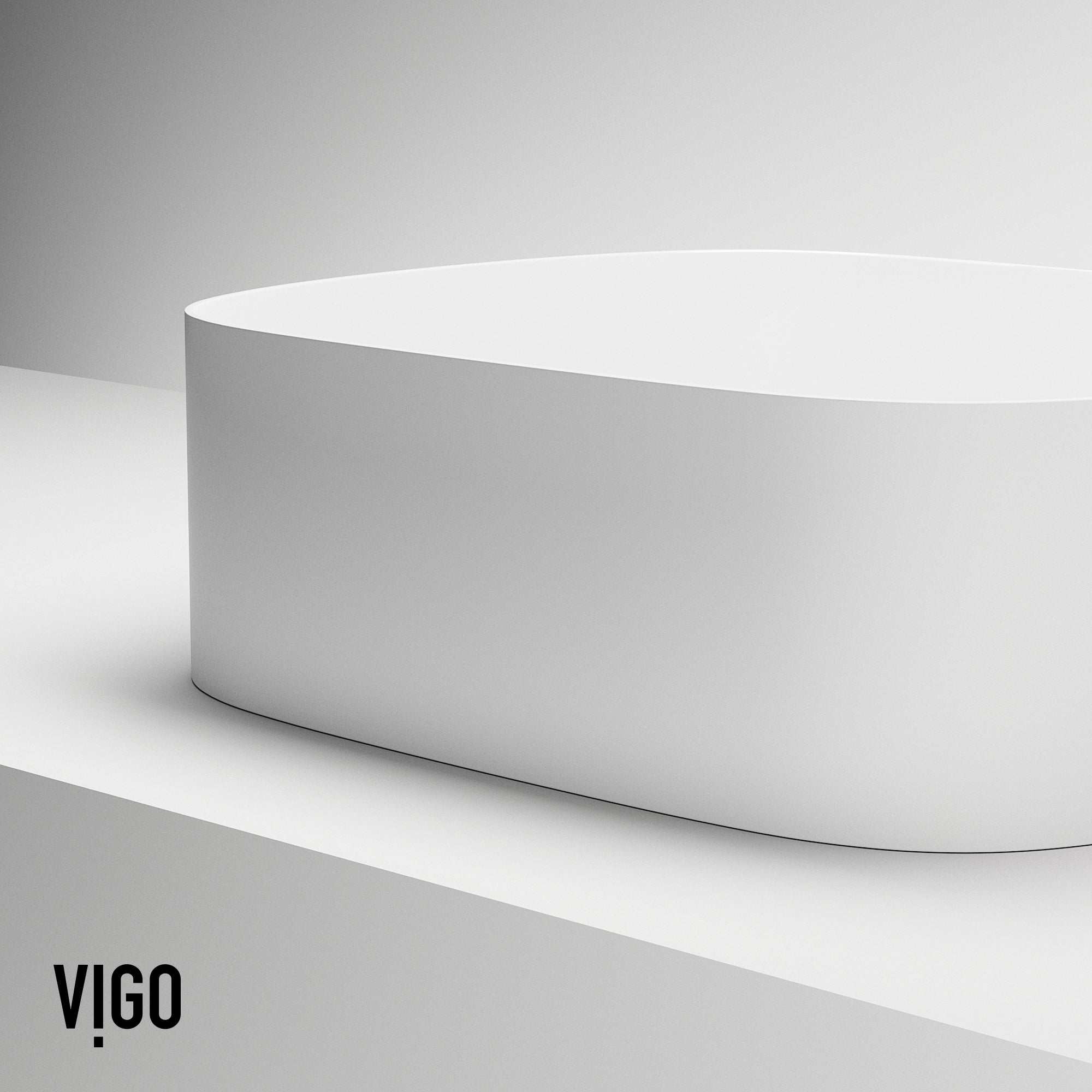 UltraThin™ Modern White Matte Stone™ 16 in. L x 14 in. W Rectangular Vessel Bathroom Sink - Image 11