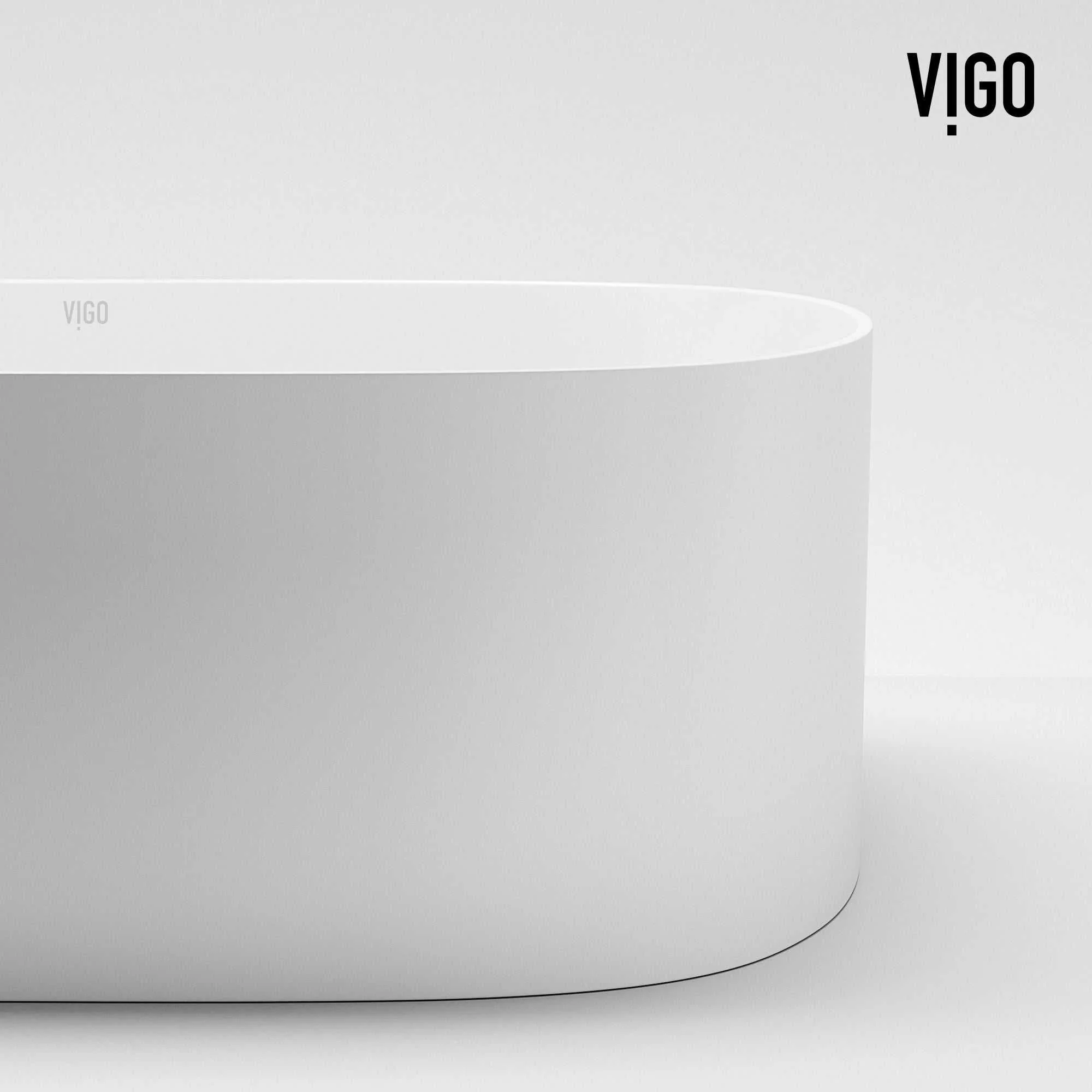 UltraThin™ Modern White Matte Stone™ 16 in. L x 14 in. W Rectangular Vessel Bathroom Sink - Image 14