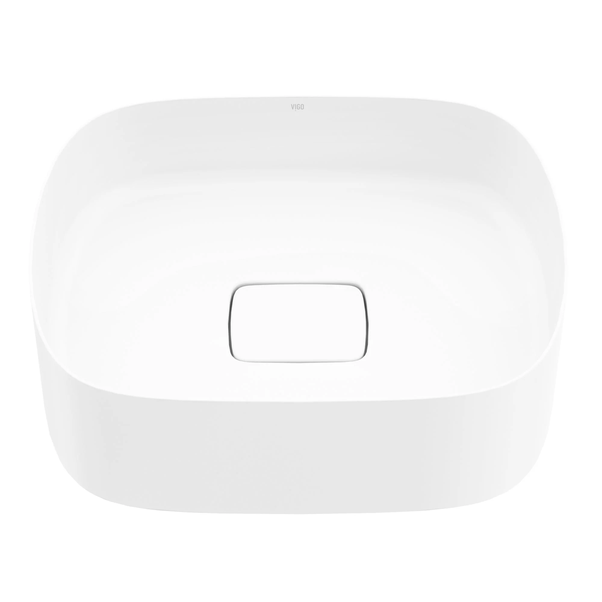 UltraThin™ Modern White Matte Stone™ 16 in. L x 14 in. W Rectangular Vessel Bathroom Sink - Image 15