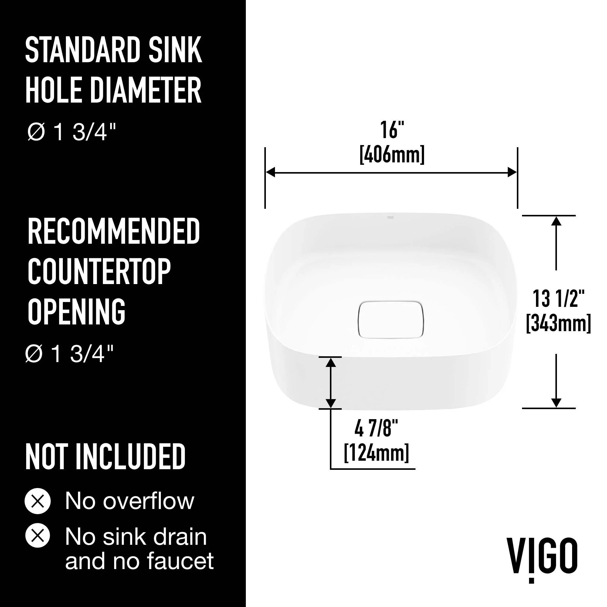 UltraThin™ Modern White Matte Stone™ 16 in. L x 14 in. W Rectangular Vessel Bathroom Sink - Image 3
