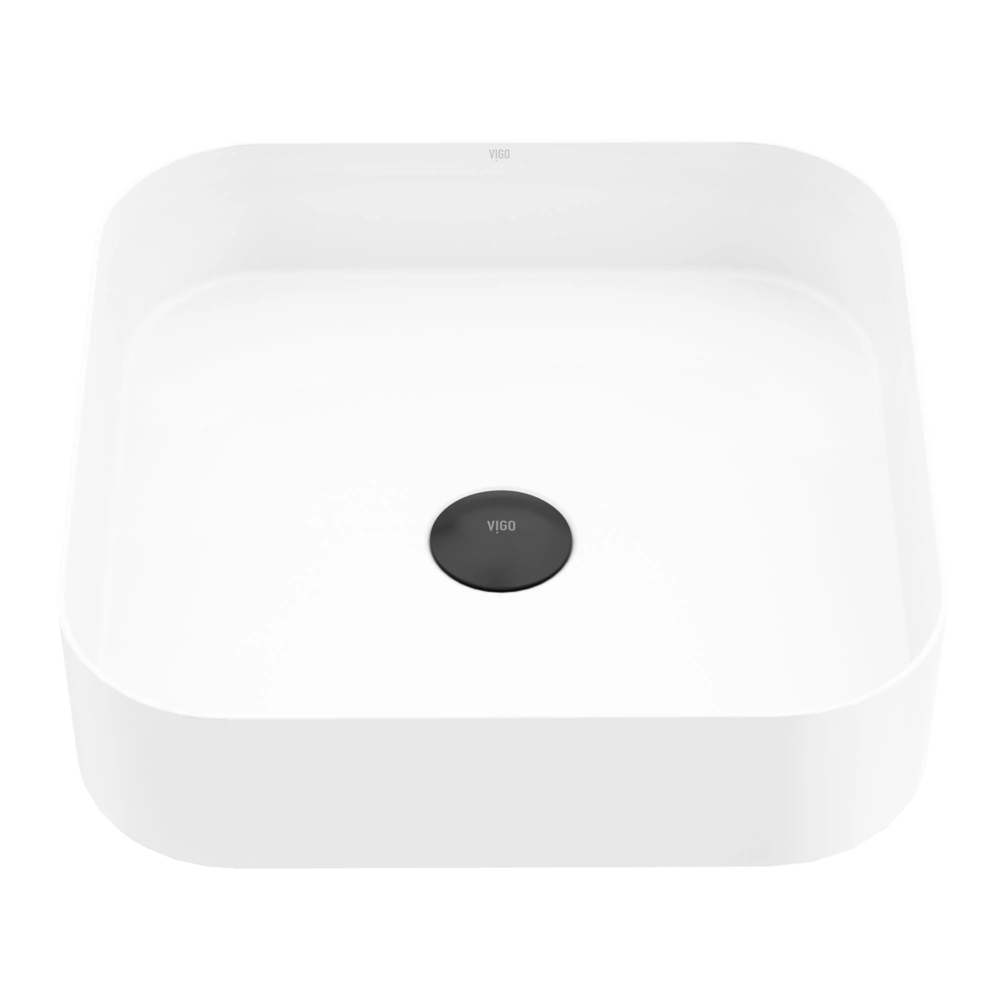 UltraThin™ Modern White Matte Stone™ 16 in. L x 16 in. W Square Vessel Bathroom Sink - Image 15