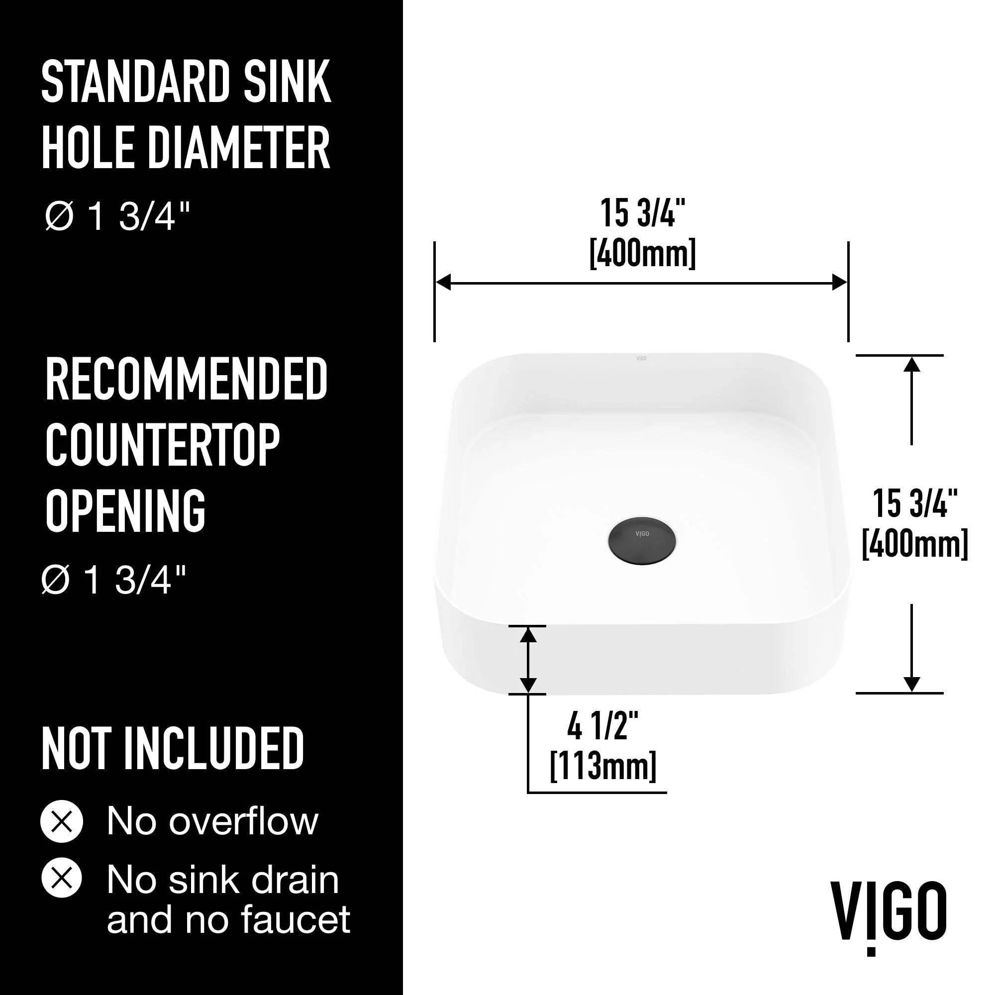 UltraThin™ Modern White Matte Stone™ 16 in. L x 16 in. W Square Vessel Bathroom Sink - Image 3