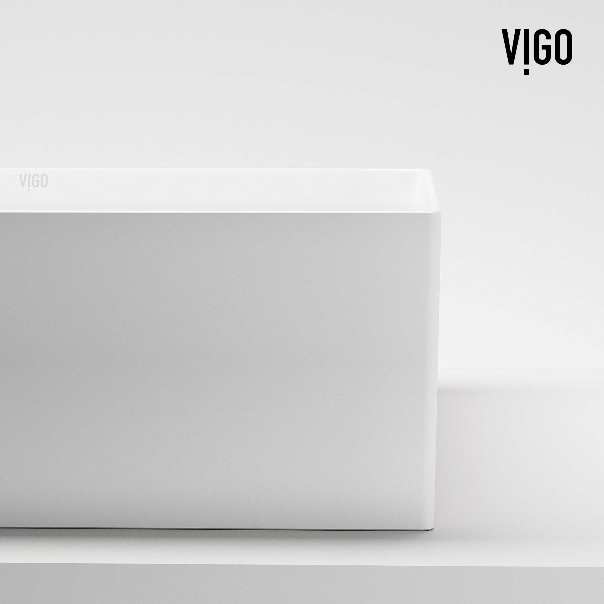 UltraThin™ Modern White Matte Stone™ 16 in. L x 16 in. W Square Vessel Bathroom Sink - Image 14