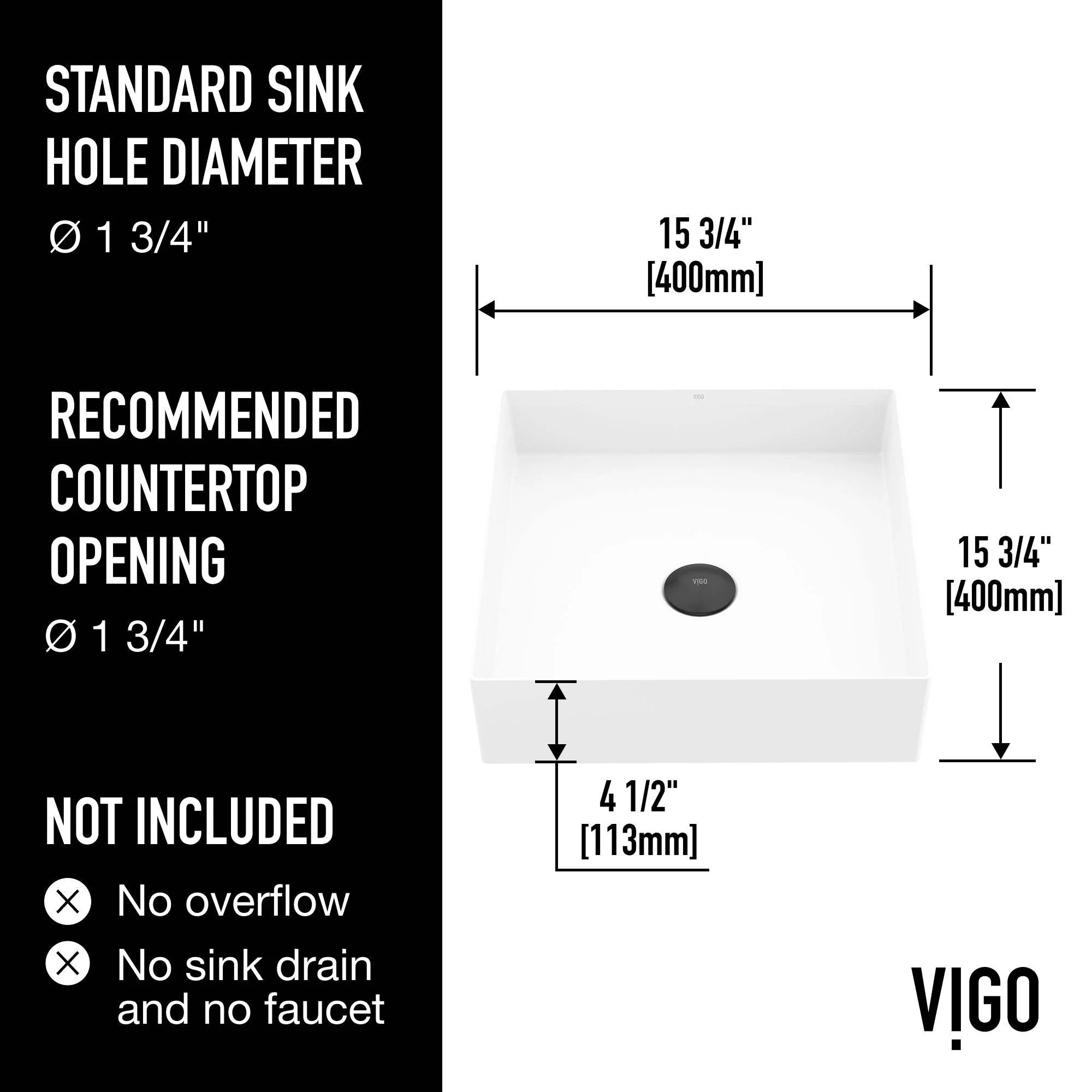 UltraThin™ Modern White Matte Stone™ 16 in. L x 16 in. W Square Vessel Bathroom Sink - Image 3