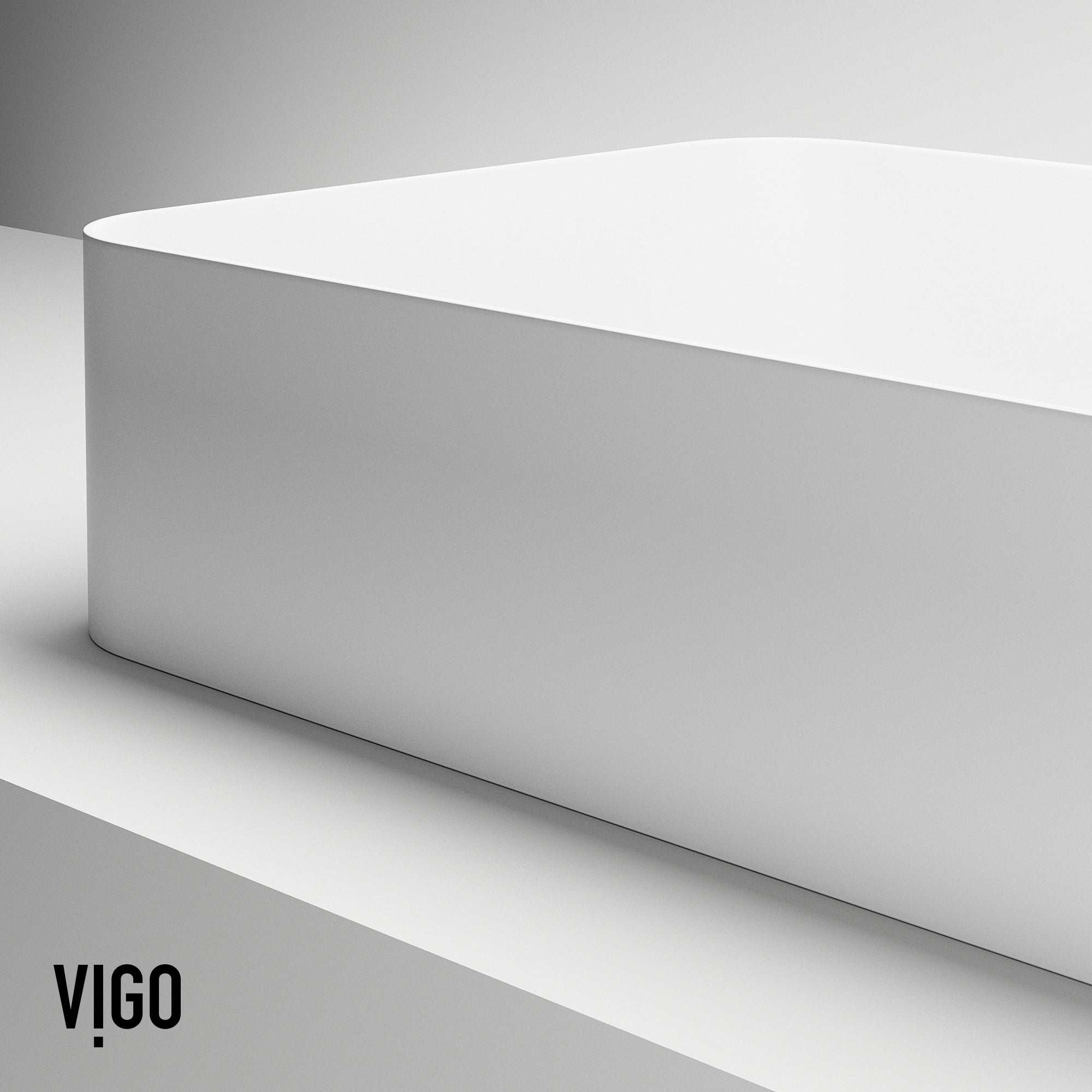 UltraThin™ Modern White Matte Stone™ 19 in. L x 14 in. W Rectangular Vessel Bathroom Sink - Image 11