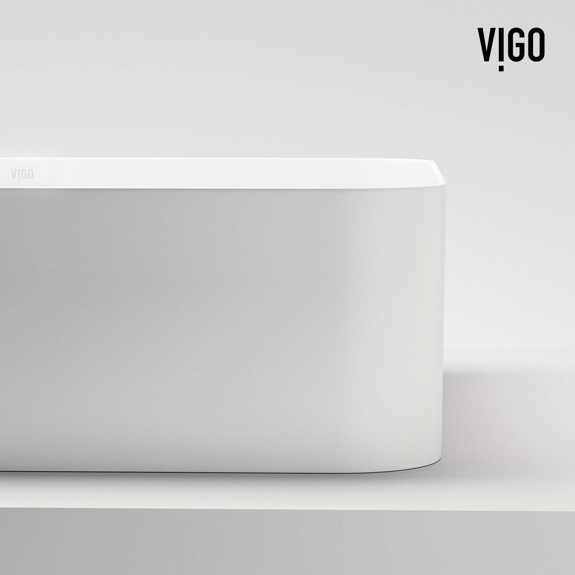 UltraThin™ Modern White Matte Stone™ 19 in. L x 14 in. W Rectangular Vessel Bathroom Sink - Image 14