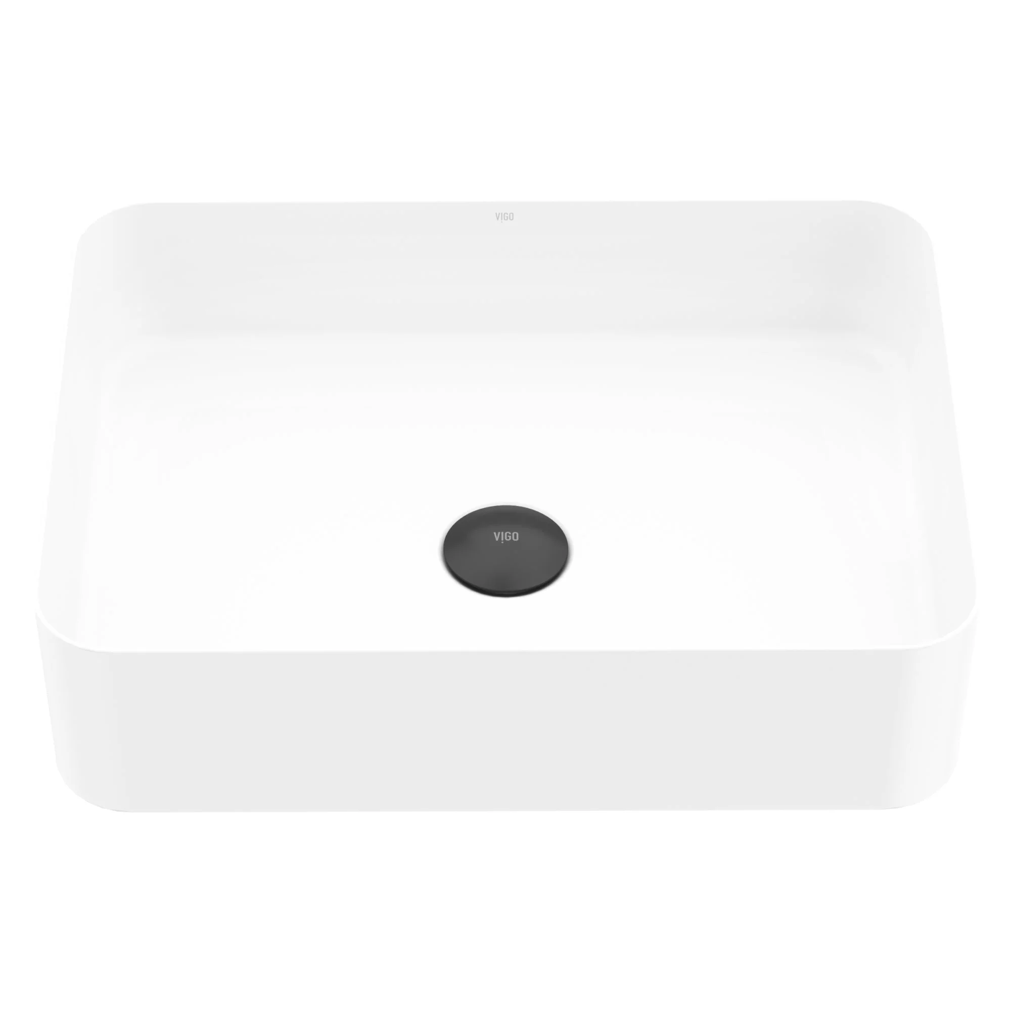 UltraThin™ Modern White Matte Stone™ 19 in. L x 14 in. W Rectangular Vessel Bathroom Sink - Image 15