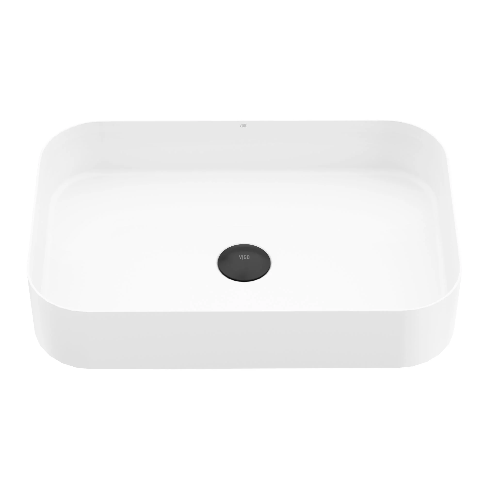 UltraThin™ Modern White Matte Stone™ 21 in. L x 14 in. W Rectangular Vessel Bathroom Sink - Image 15