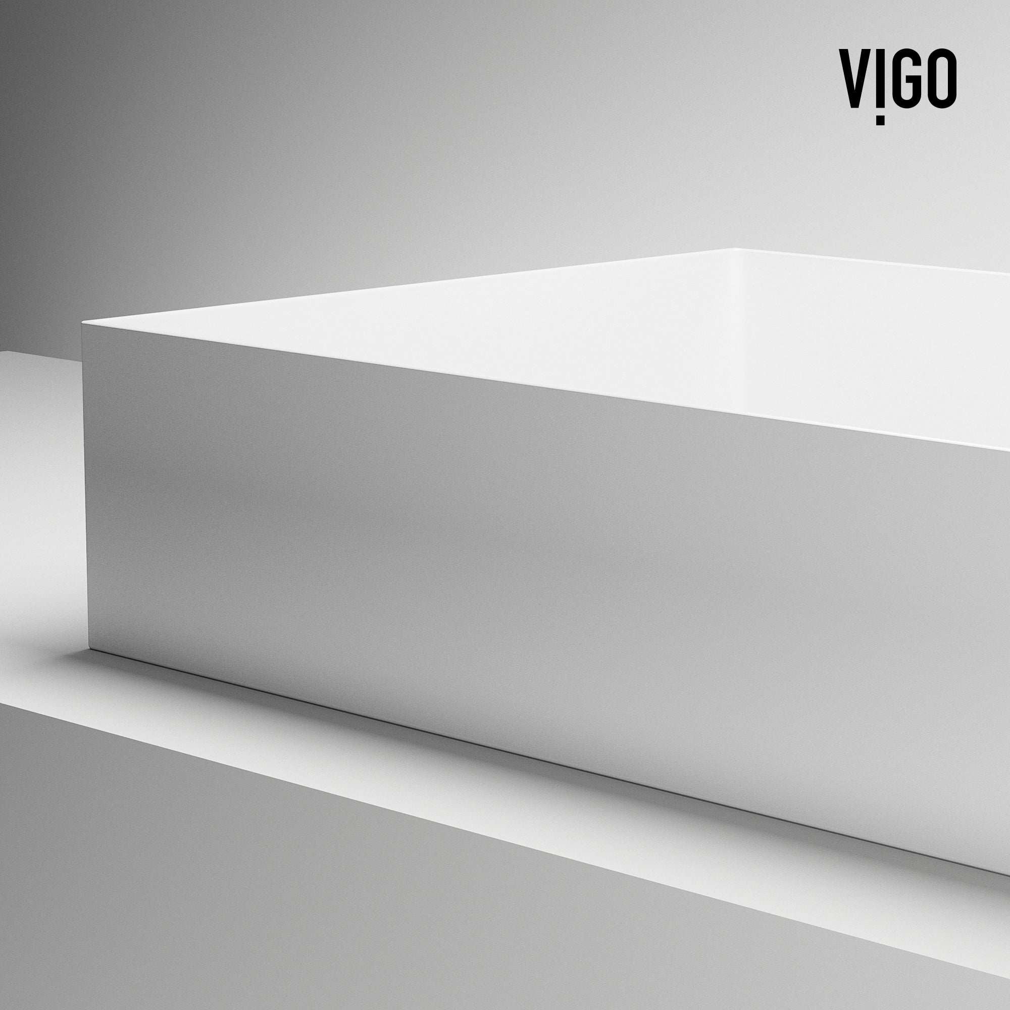 UltraThin™ Modern White Matte Stone™ 22 in. L x 15 in. W Rectangular Vessel Bathroom Sink - Image 11
