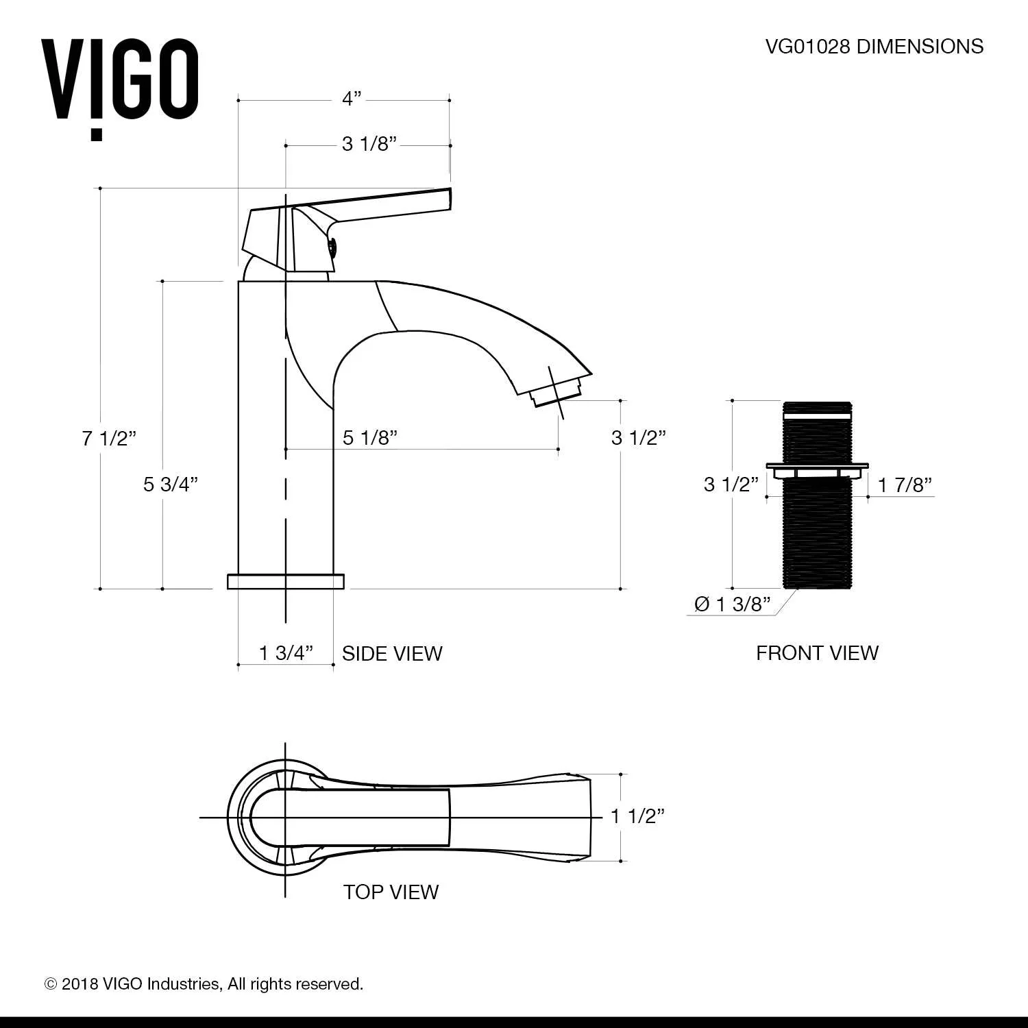 Penela Single-Hole Bathroom Faucet in Matte Black - Image 8