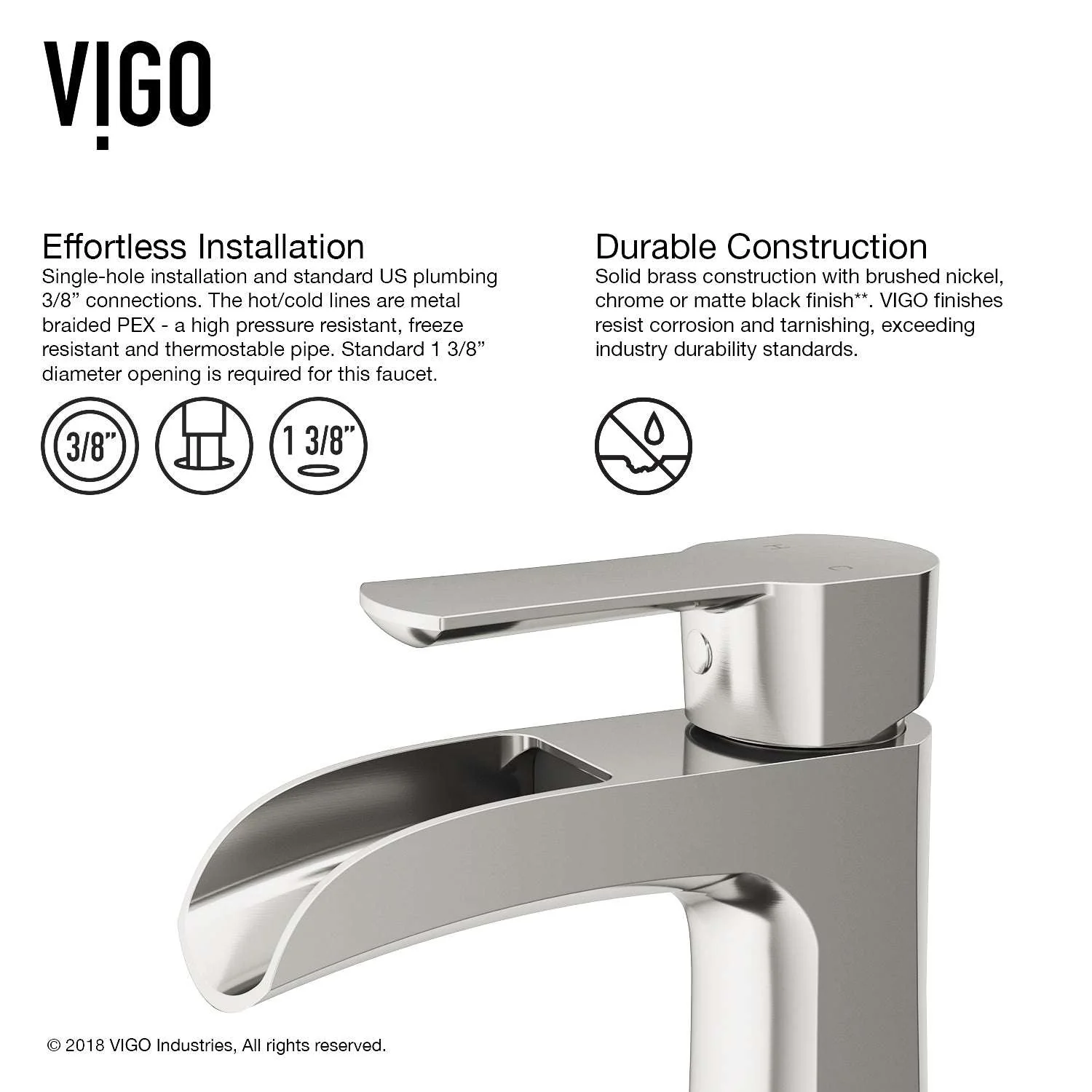 Paloma Single Hole Bathroom Faucet - Image 6