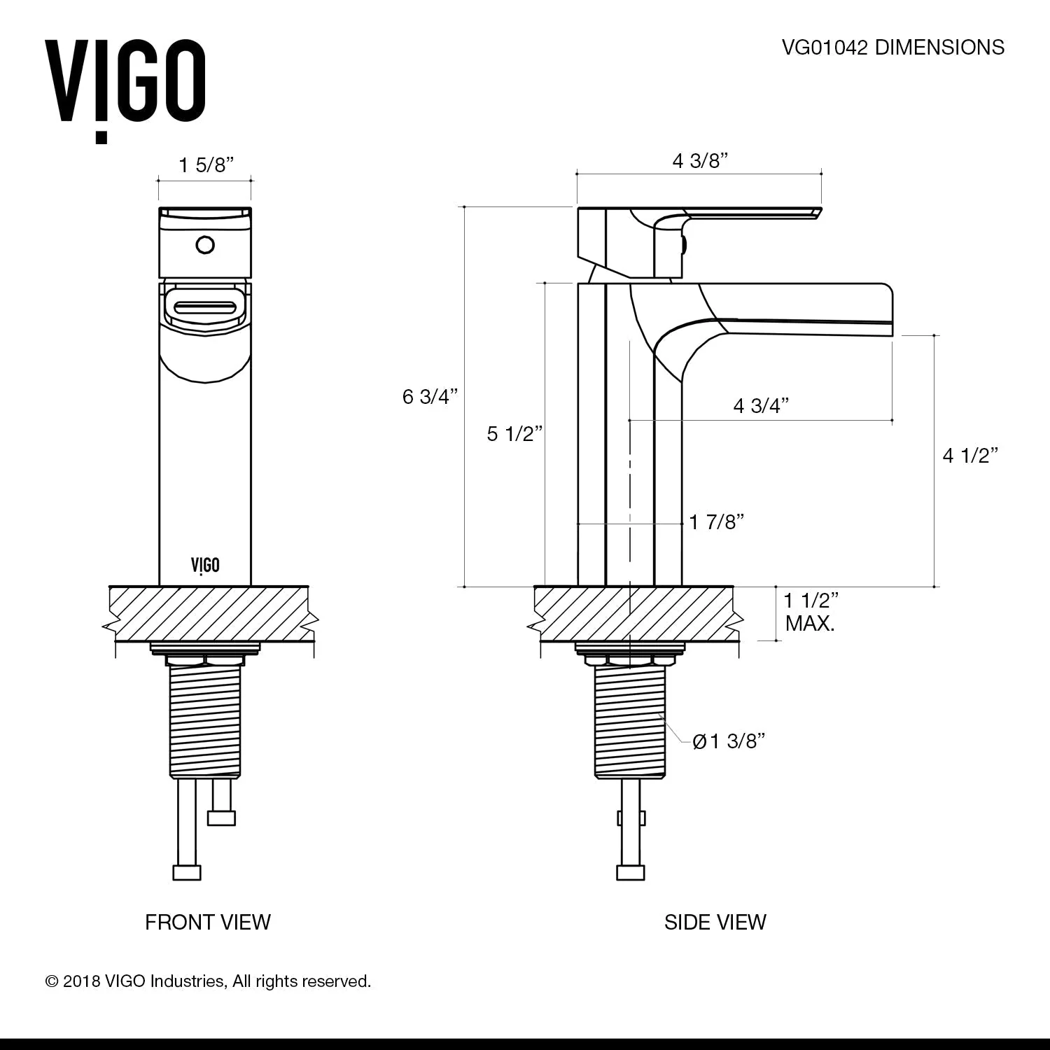 Amada Single Hole Bathroom Faucet - Image 11