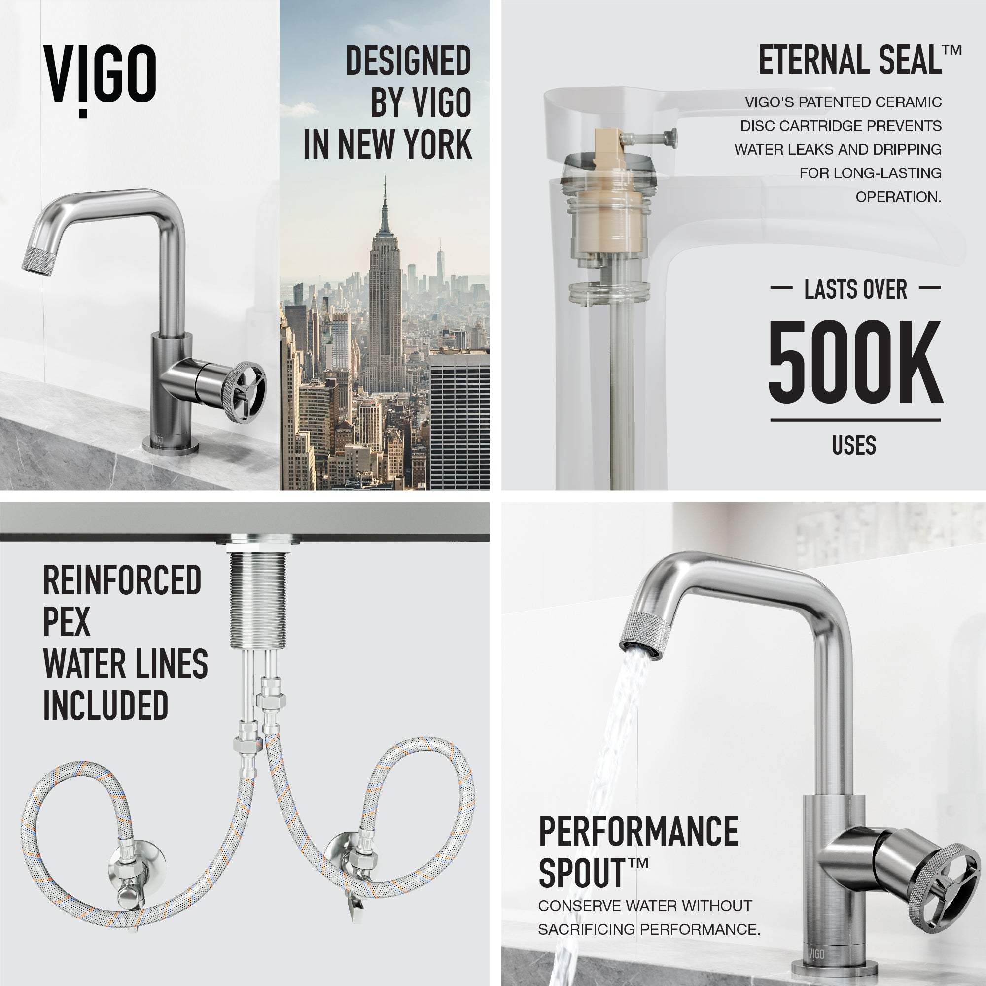 Cass Single Hole Bathroom Faucet with Knurled Wheel Handle - Image 10