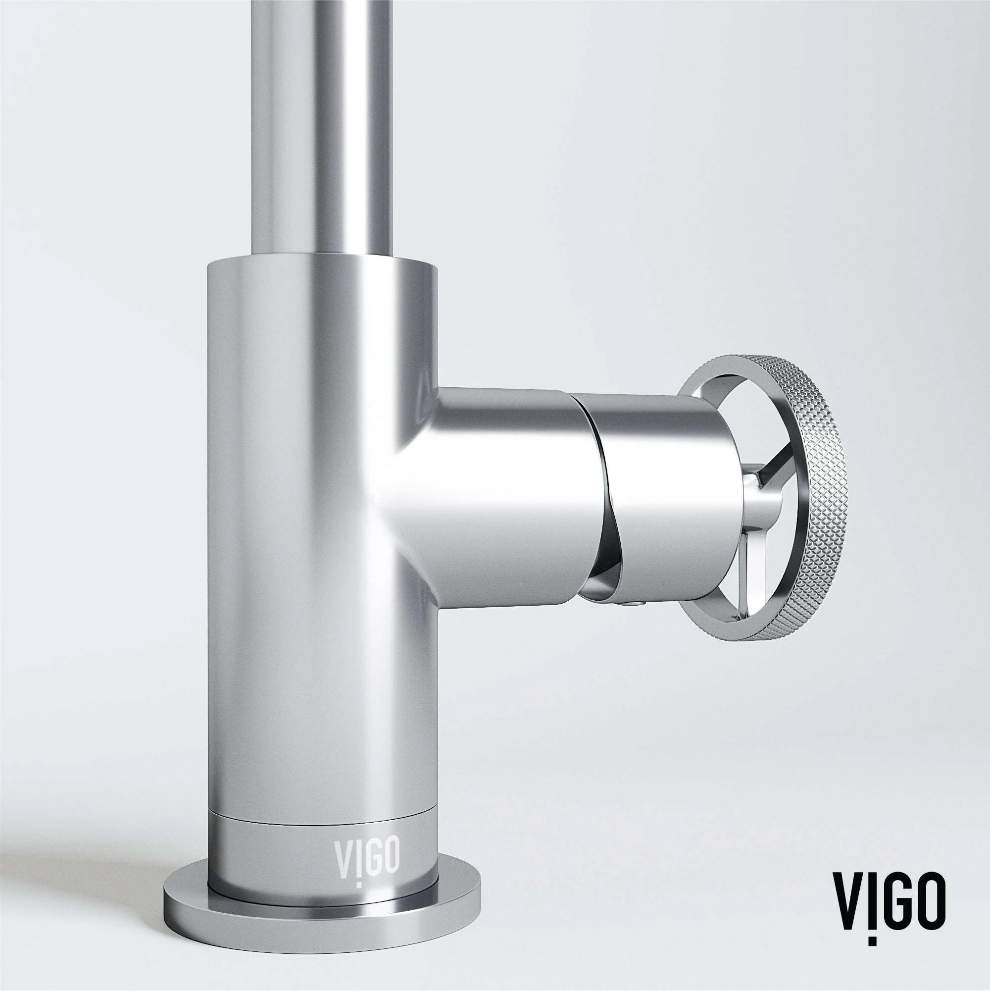 Cass Single Hole Bathroom Faucet with Knurled Wheel Handle - Image 15