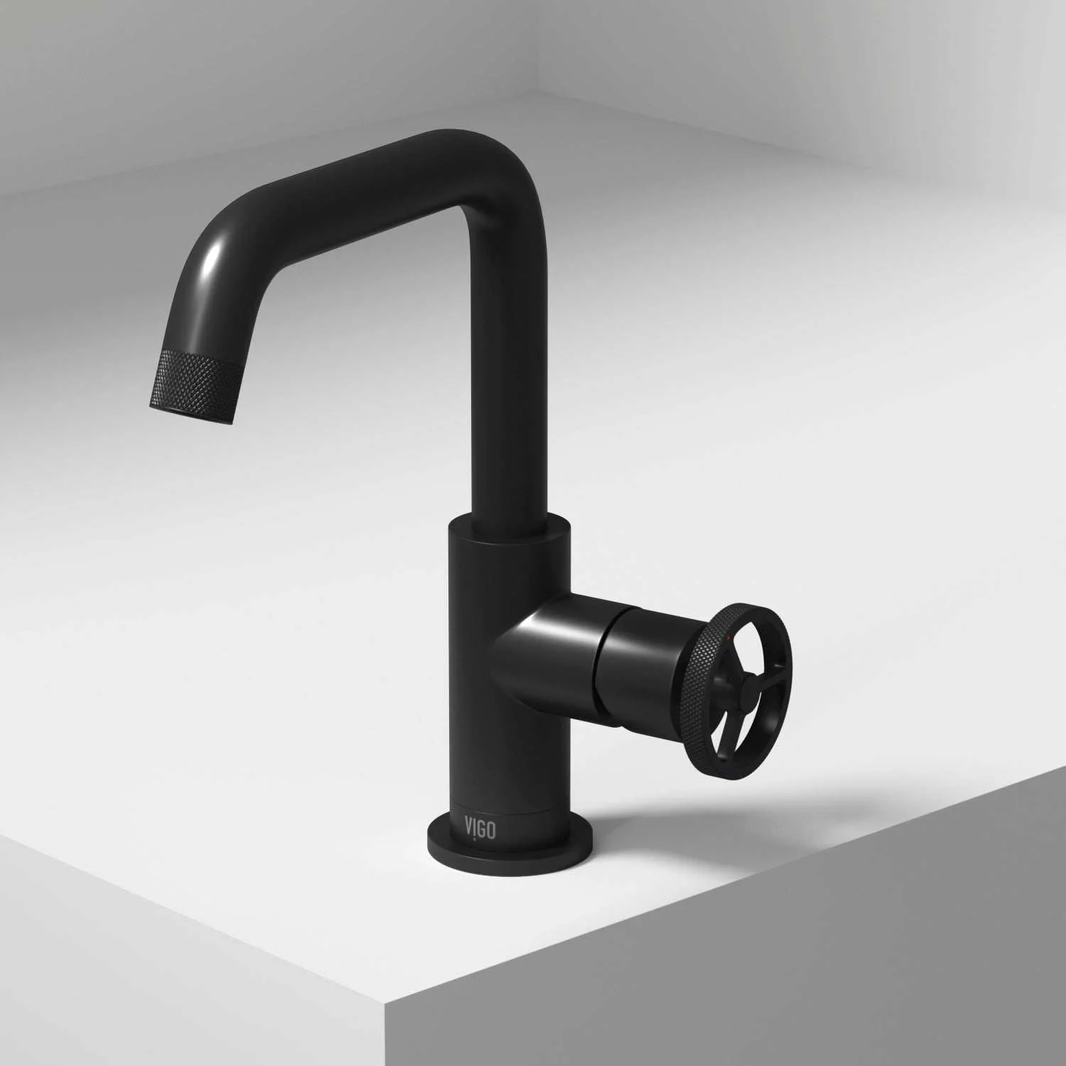 Cass Single Hole Bathroom Faucet with Knurled Wheel Handle - Image 27