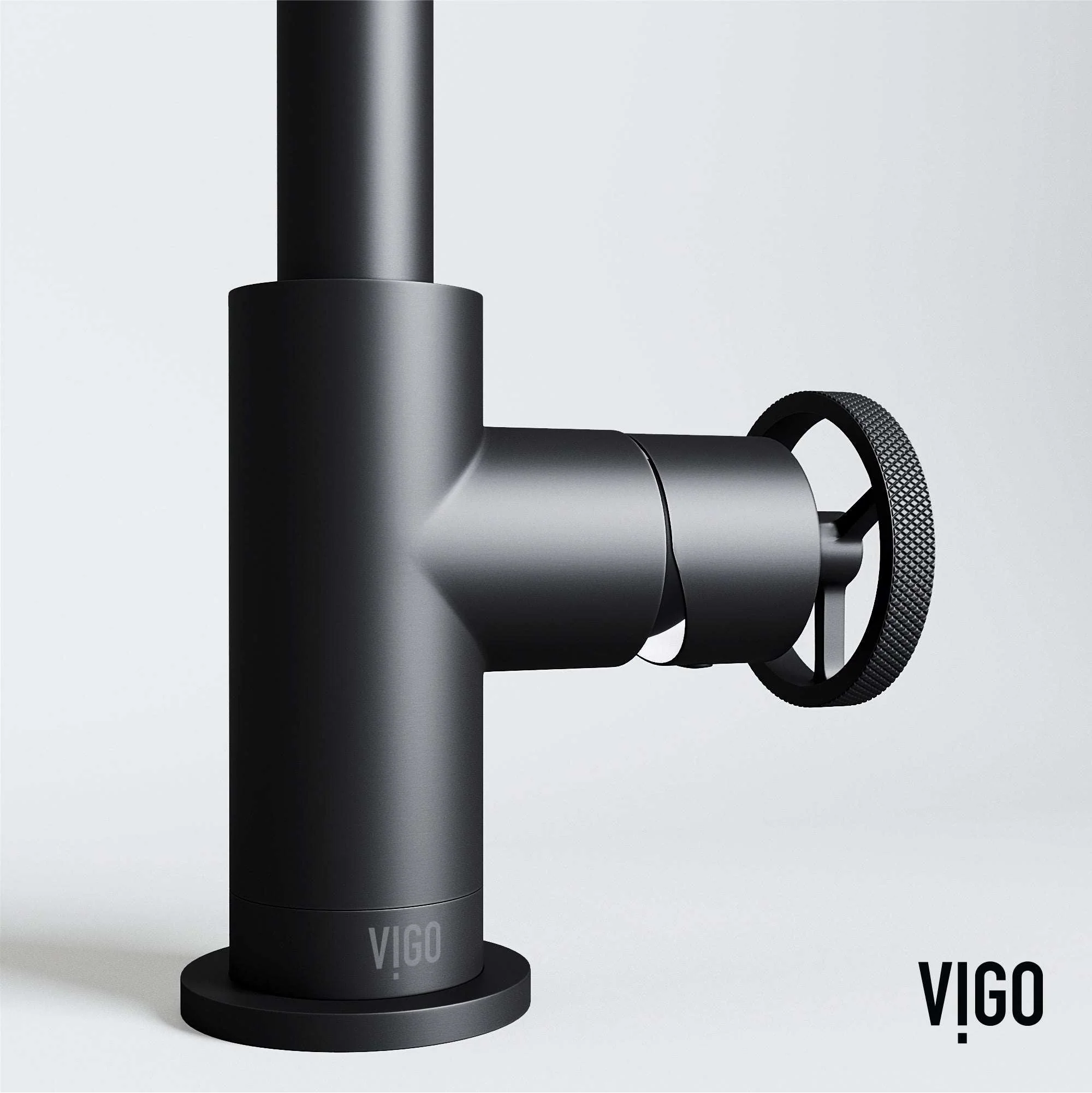 Cass Single Hole Bathroom Faucet with Knurled Wheel Handle - Image 28